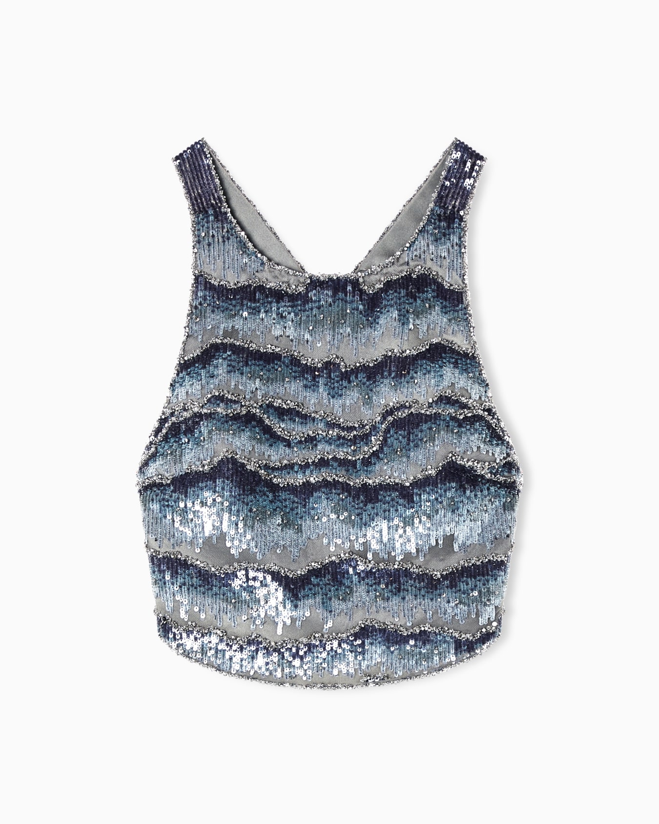 Embroidered silk top Slide 0