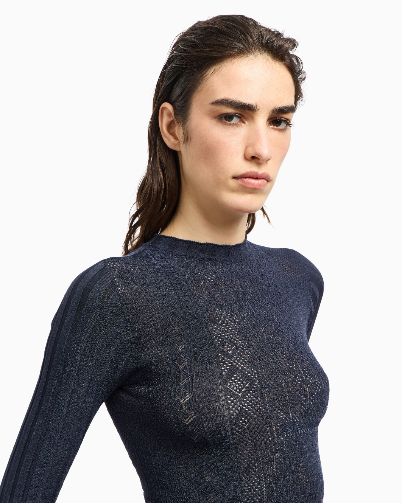 Maglia in misto viscosa operata Slide 5
