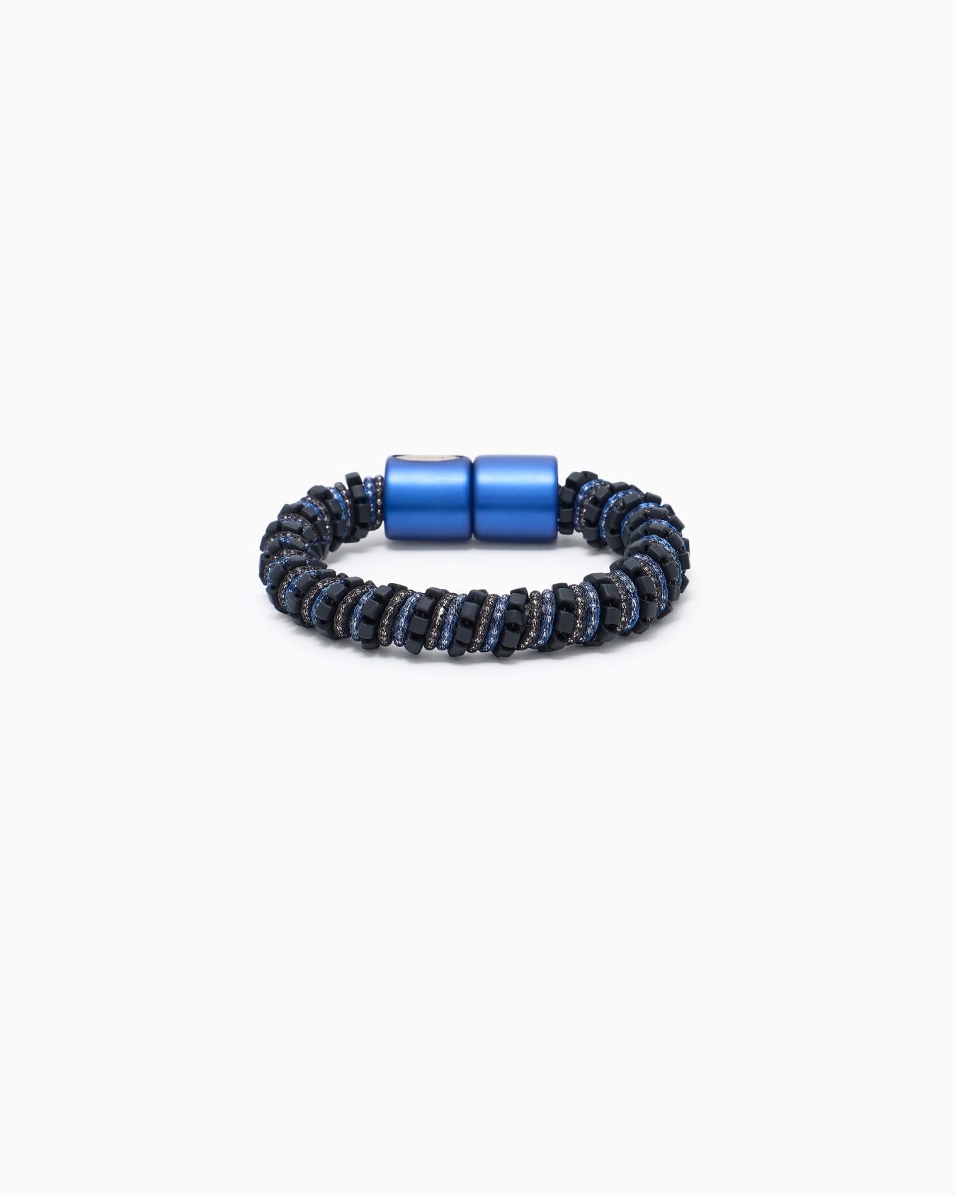 Leather and fabric bracelet Slide 0