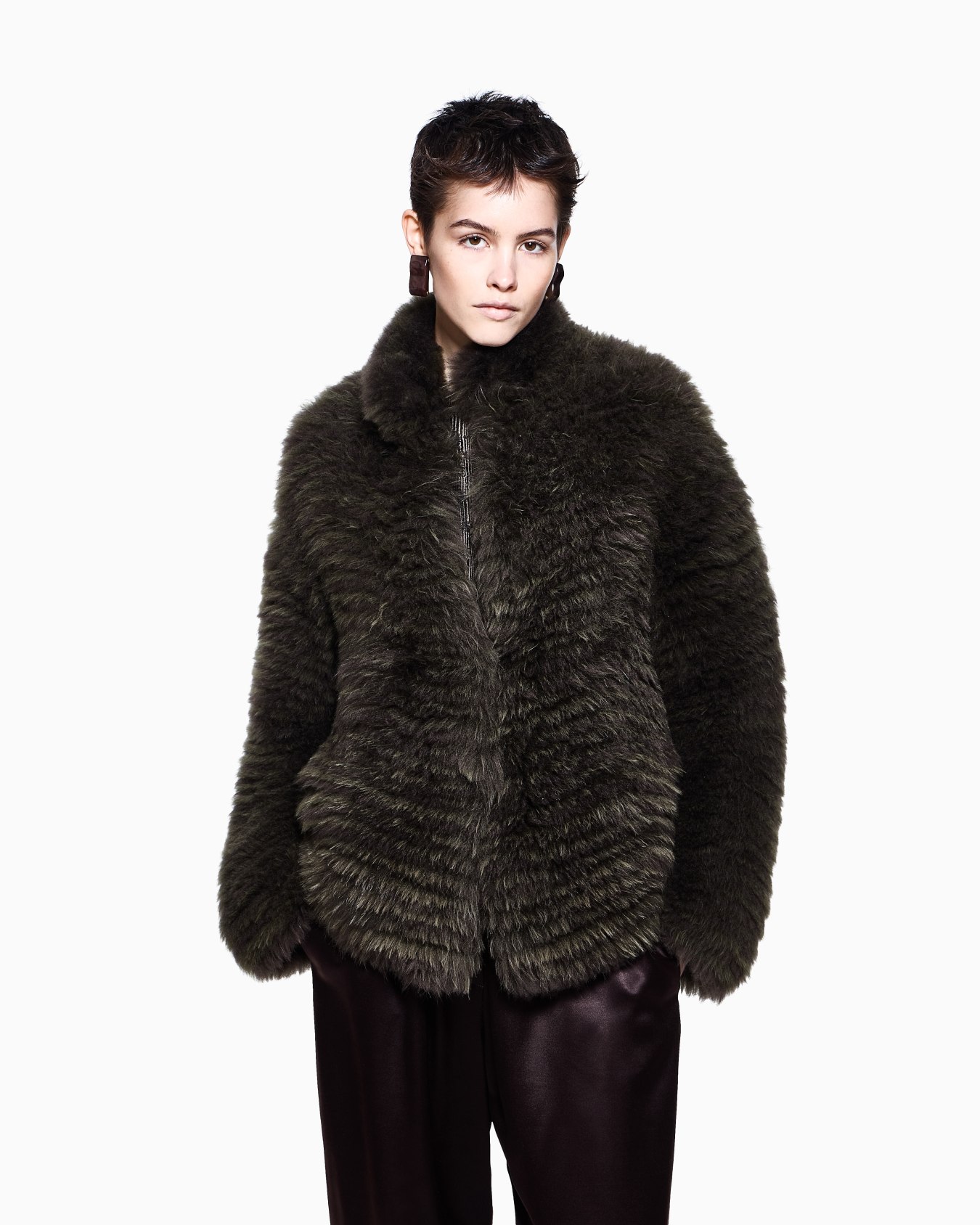 Two-tone cashmere oversized blouson Slide 4