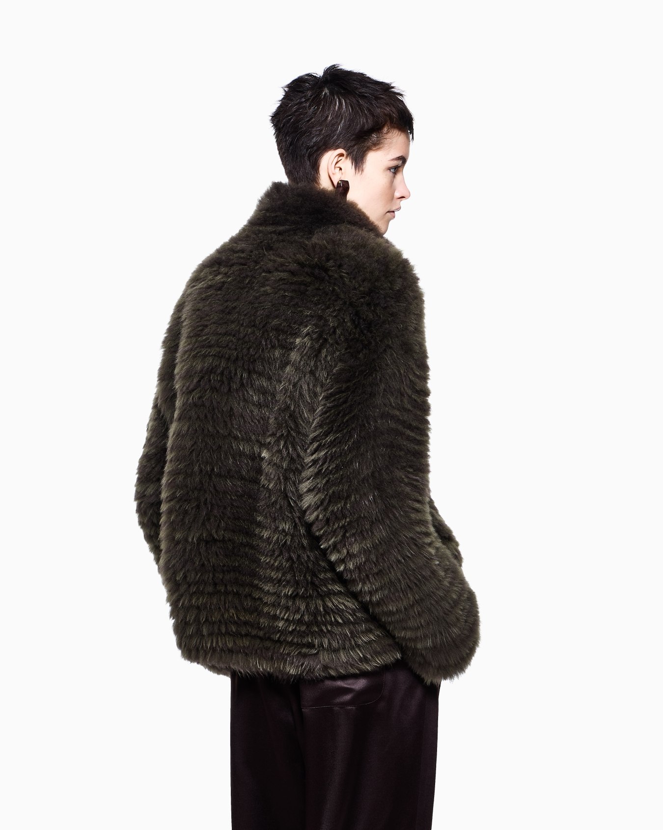 Two-tone cashmere oversized blouson Slide 3