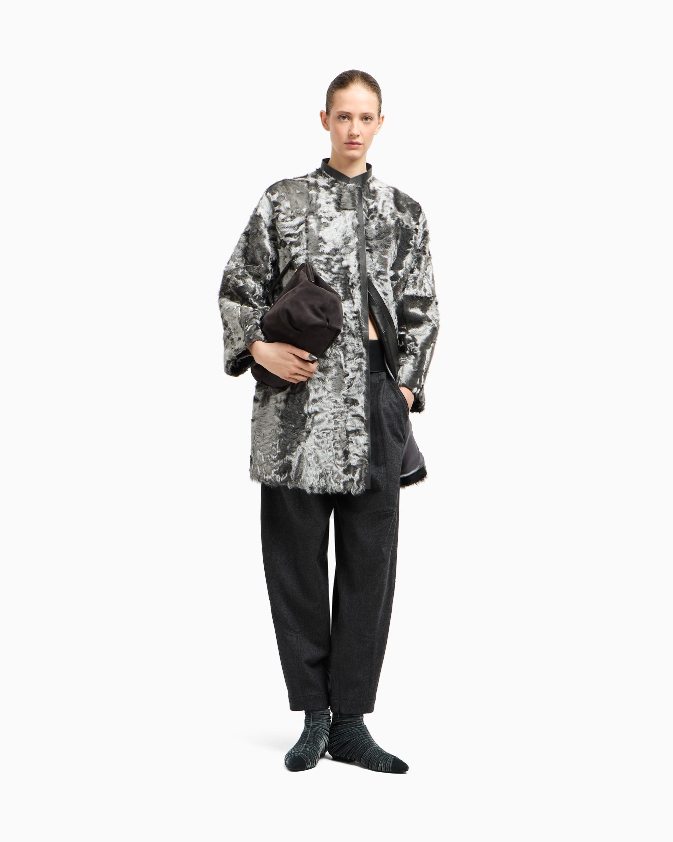 Shearling Lamb Coat with Silk Lining Folie 2