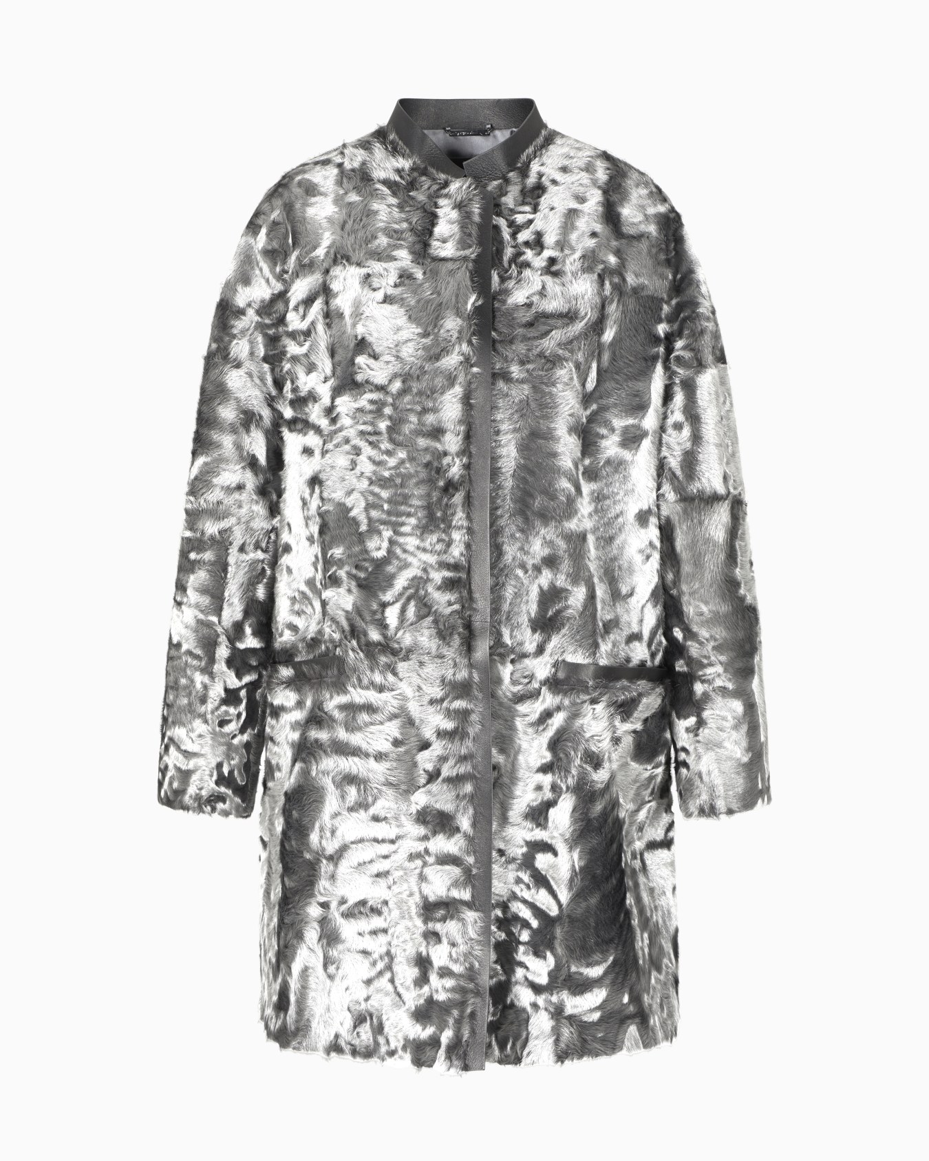 Shearling Lamb Coat with Silk Lining Folie 0