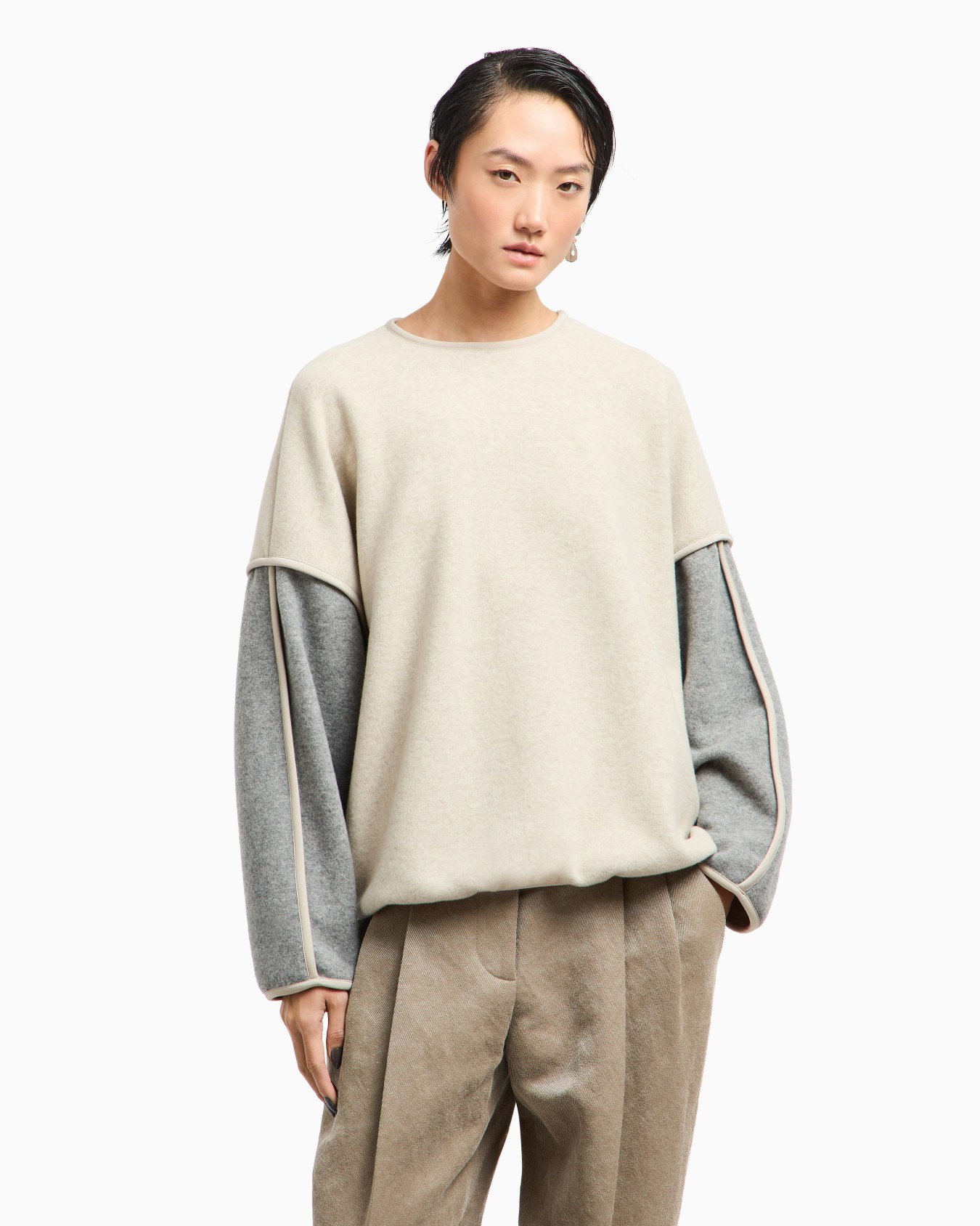 Sweat-shirt en jersey de laine vierge et cachemire Diapositive 4