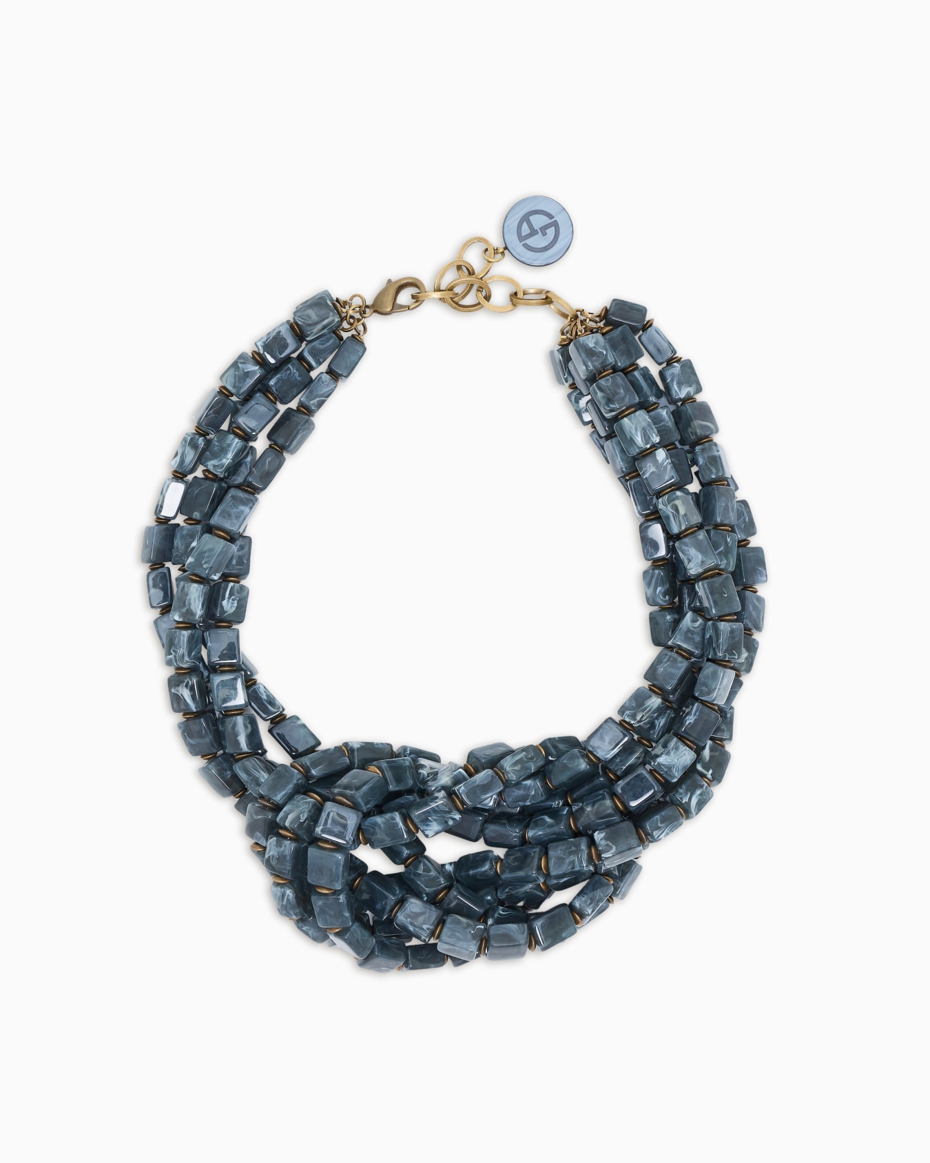 Collar de resina trenzada multihilos Diapositiva 0