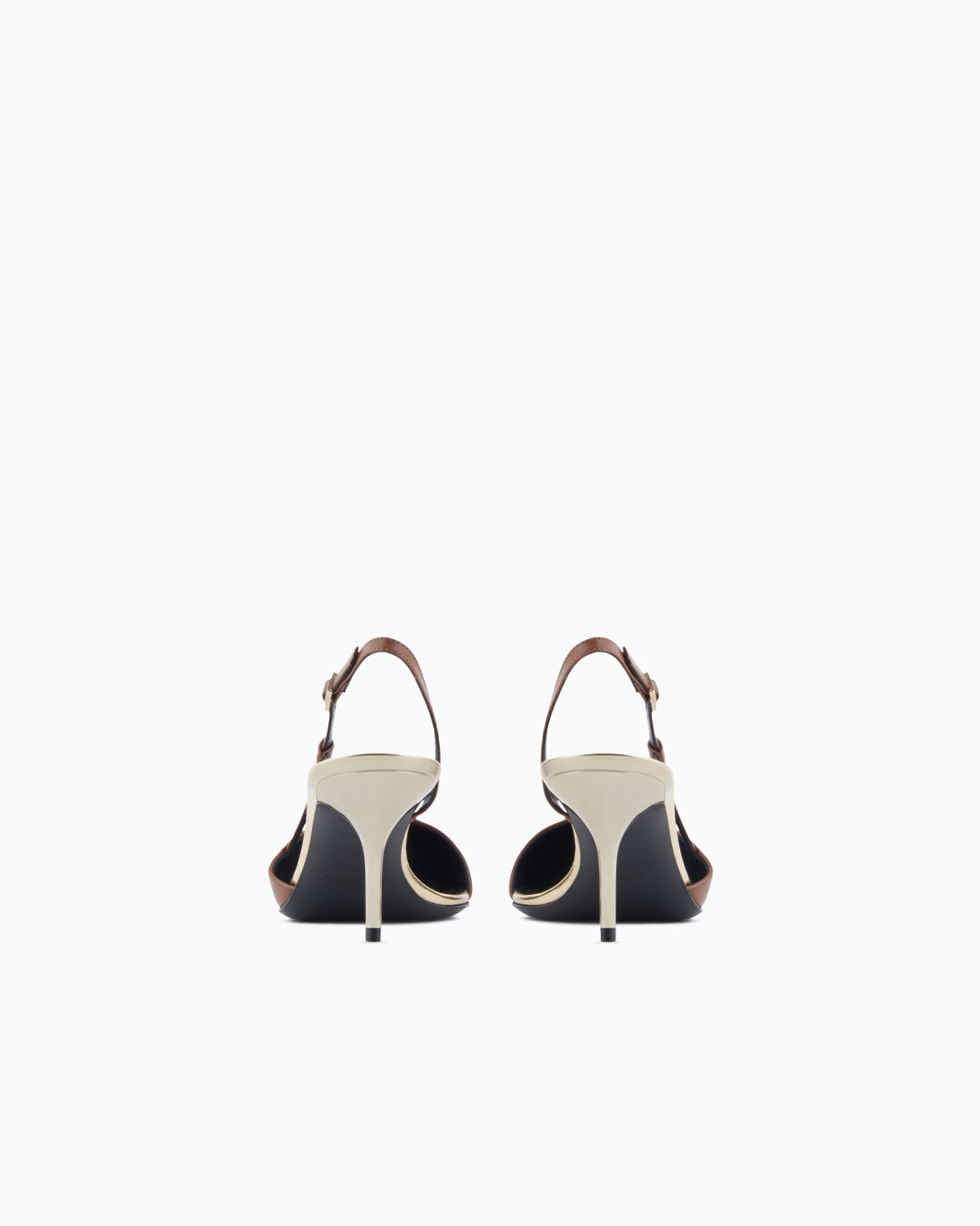 Calfskin slingbacks with mirror details Slide 3