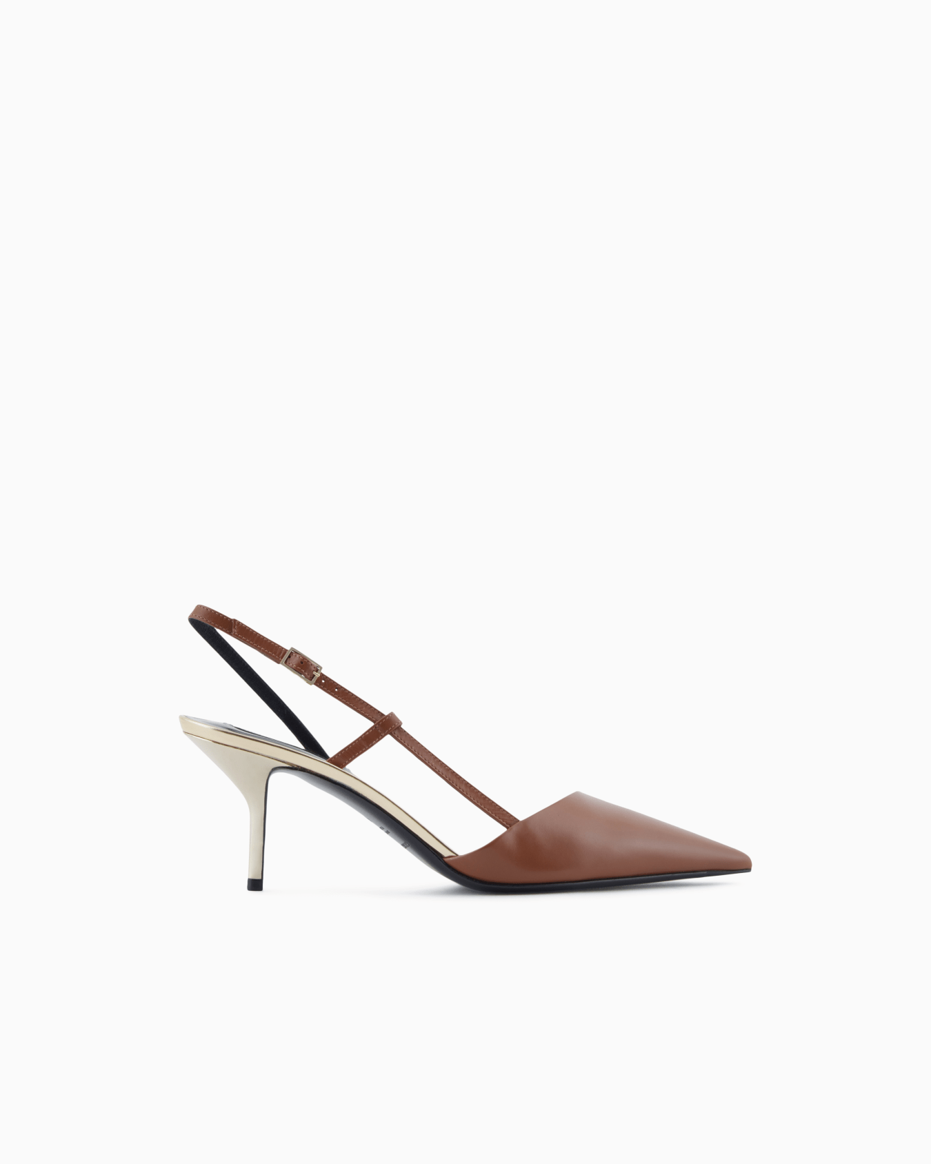 Calfskin slingbacks with mirror details Slide 0