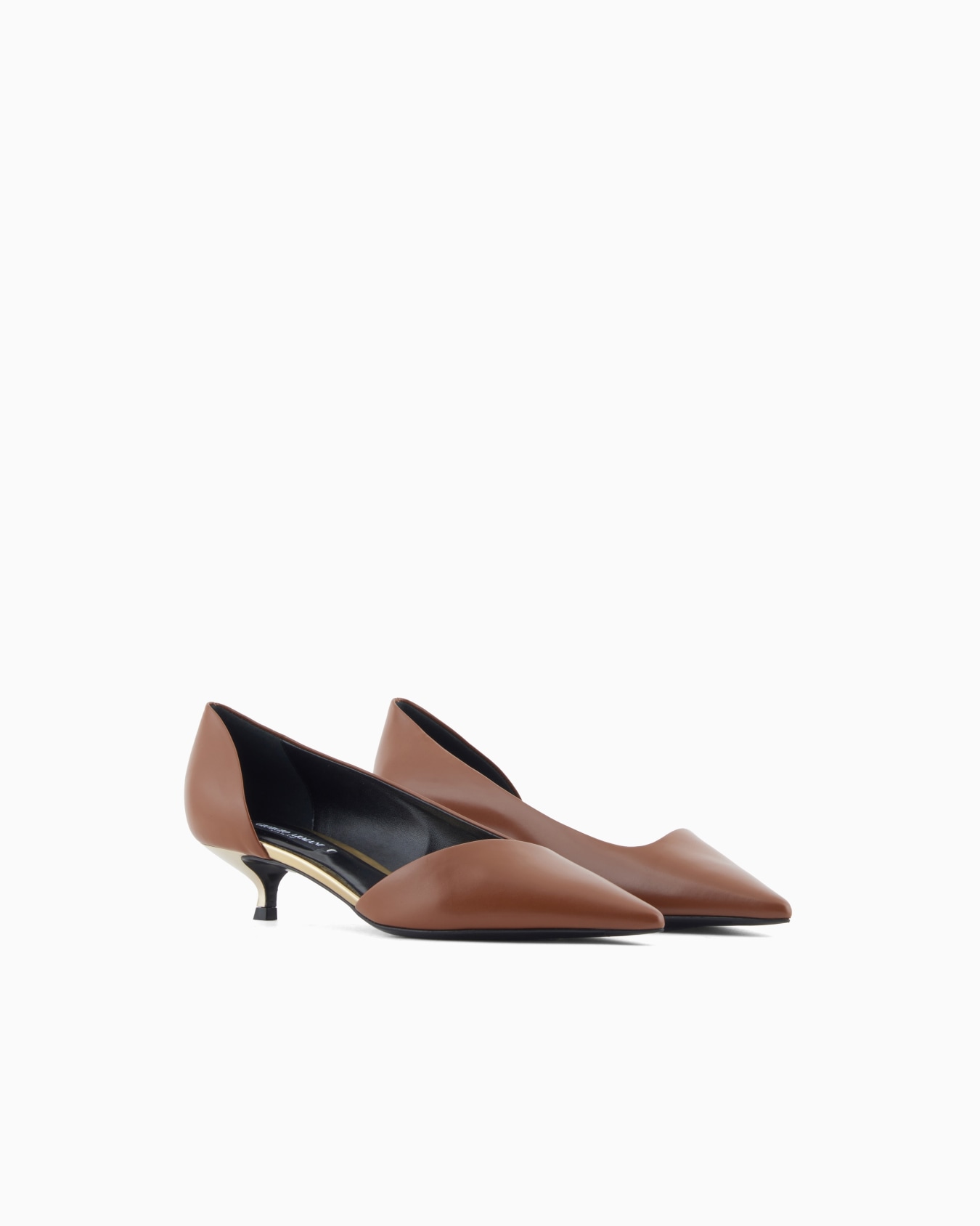 D'Orsay court shoes in calfskin  Slide 1