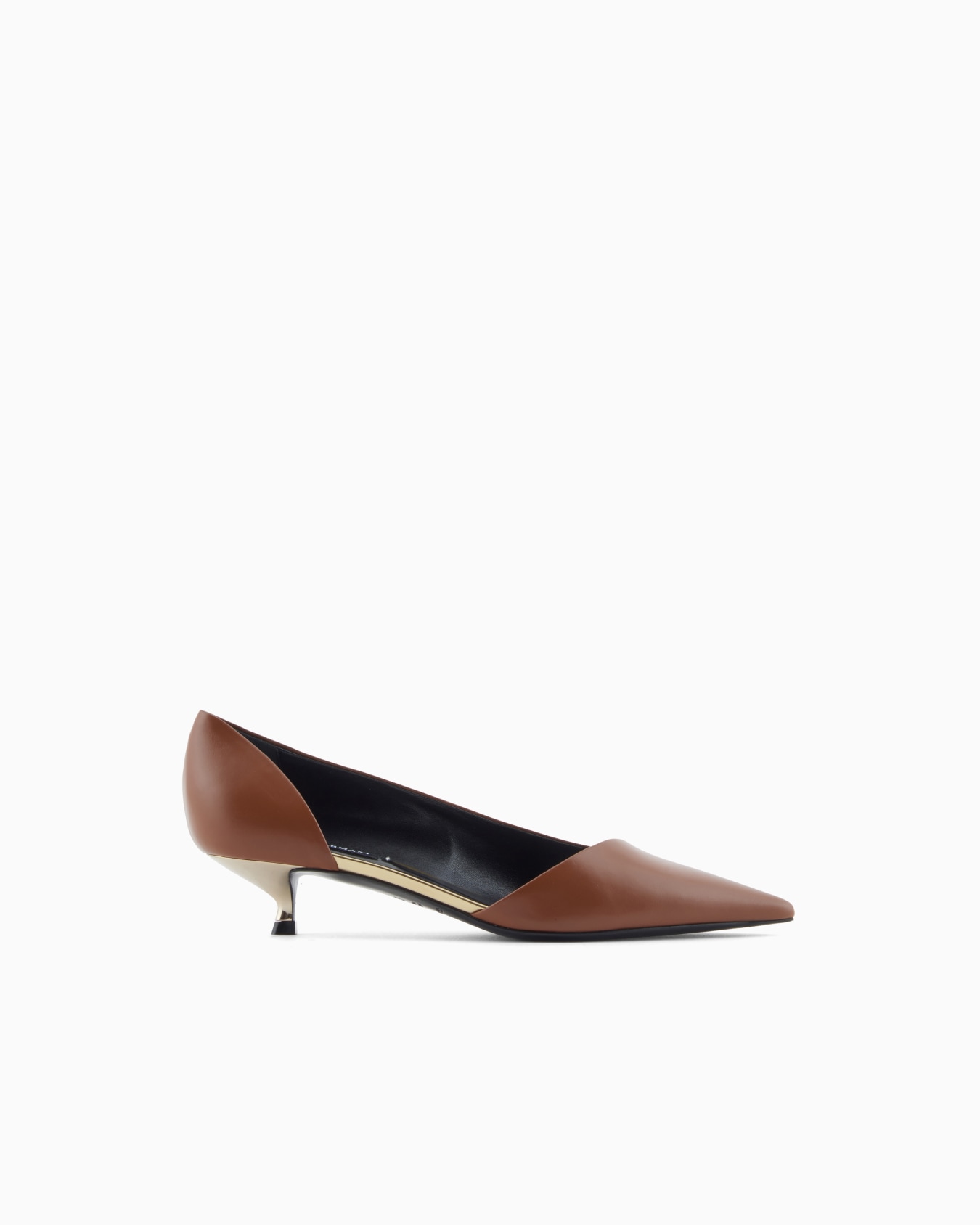 D'Orsay court shoes in calfskin  Slide 0