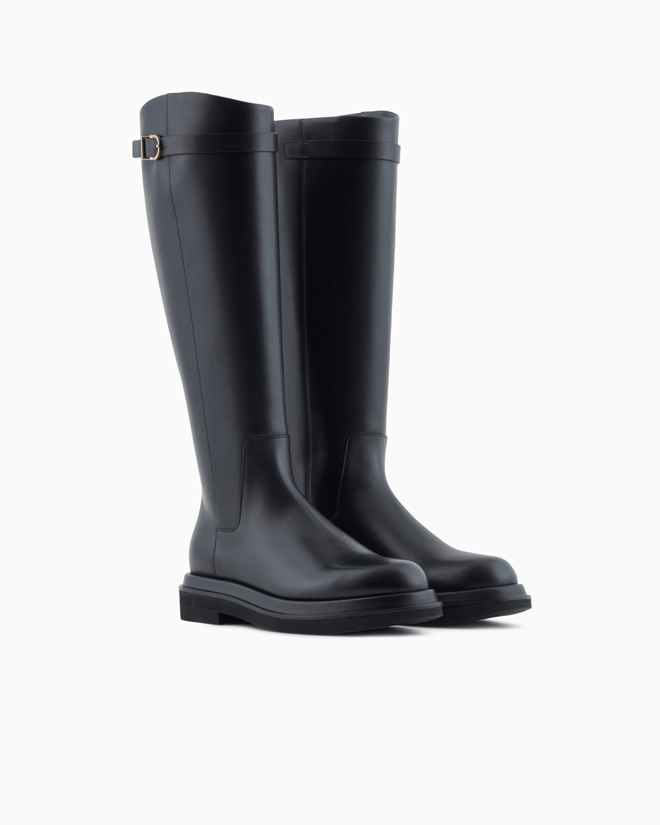 Smooth leather high boots Slide 1