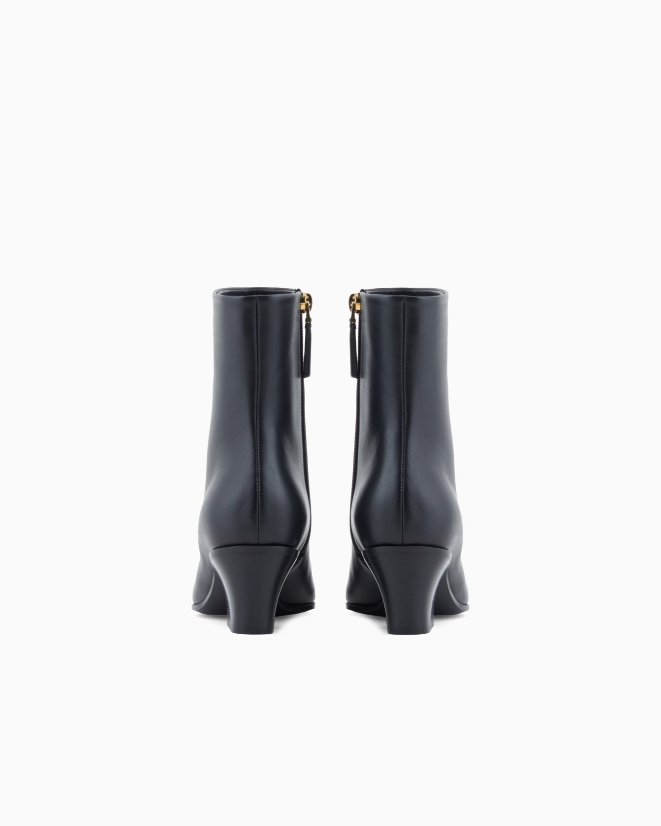 Smooth leather heeled ankle boots Slide 2