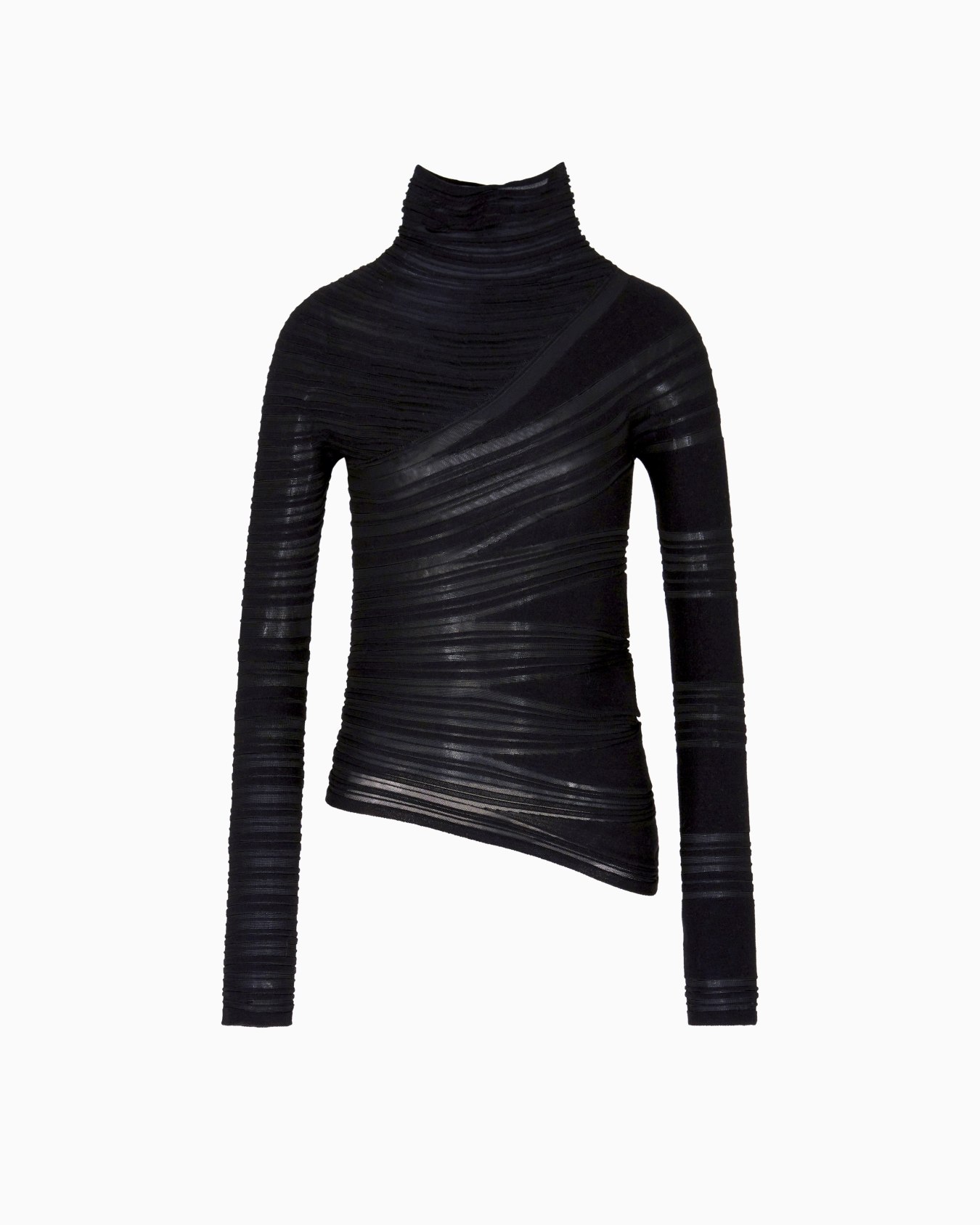 Pullover mit hohem Kragen, gefertigt aus Viskose und Schurwolle  Folie 0