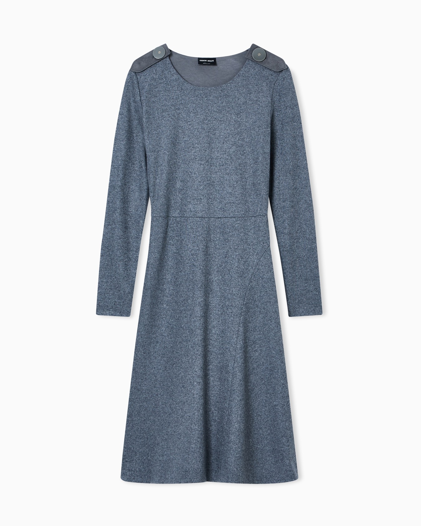 Robe en jersey de laine avec détail épaulettes Diapositive 0