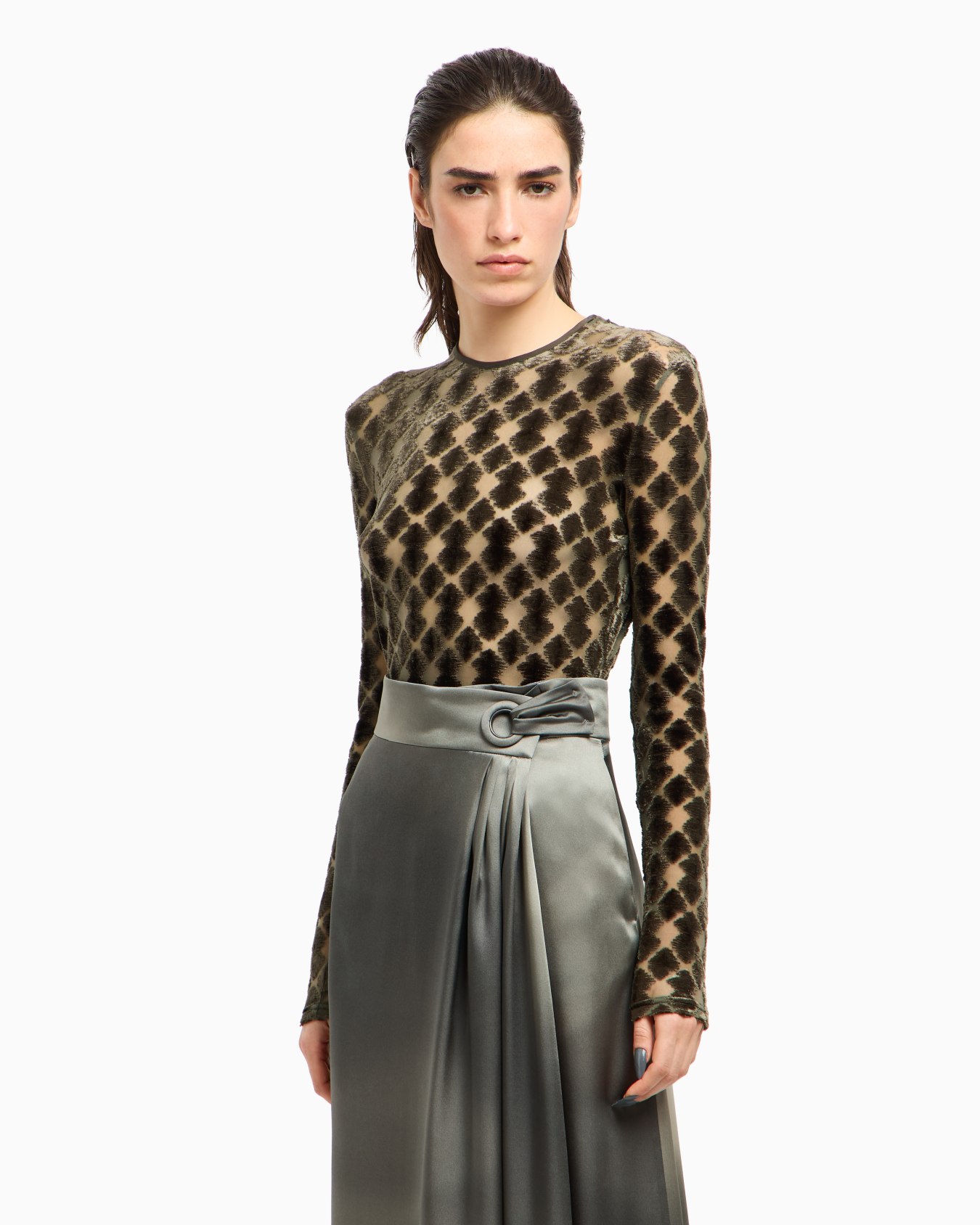 Geometric jacquard jersey jumper Slide 4
