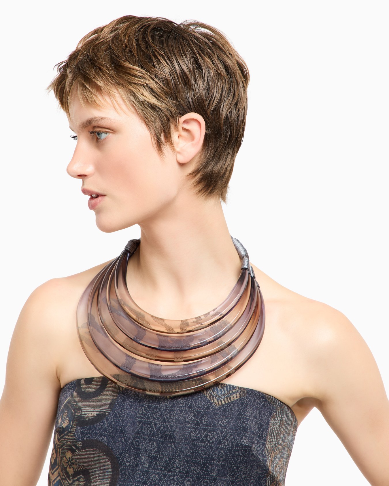 Collana girocollo con elementi trasparenti Slide 2