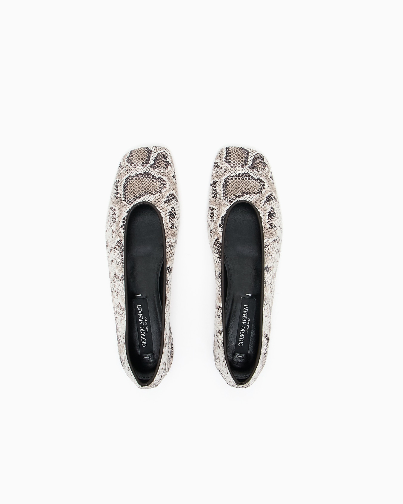 Python-print leather ballerinas Slide 2