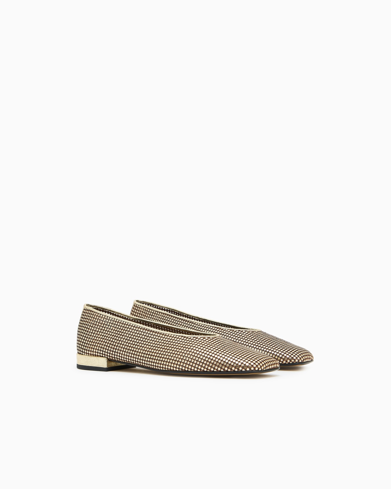Ballerines en cuir lamé ajouré Diapositive 1
