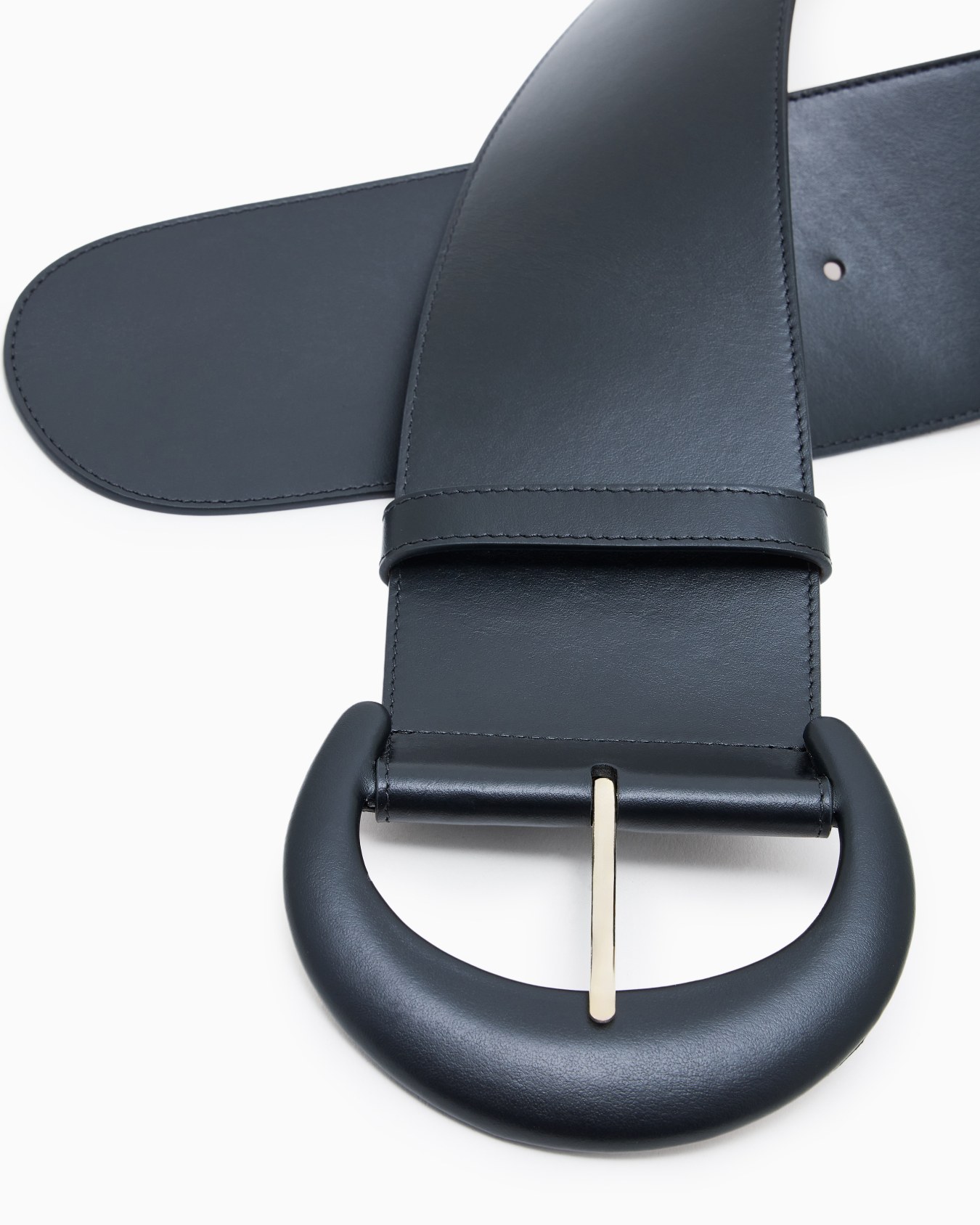 Ceinture en cuir lisse Diapositive 1