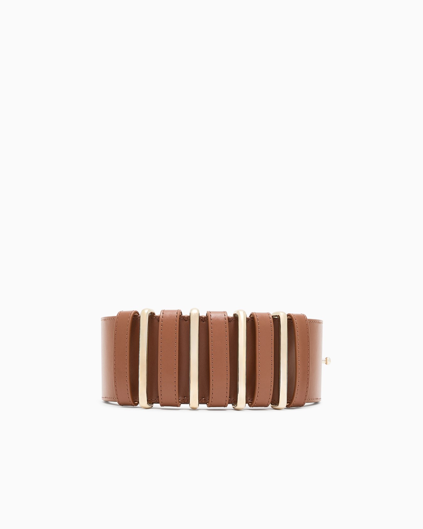 Smooth calfskin wide belt Slide 0