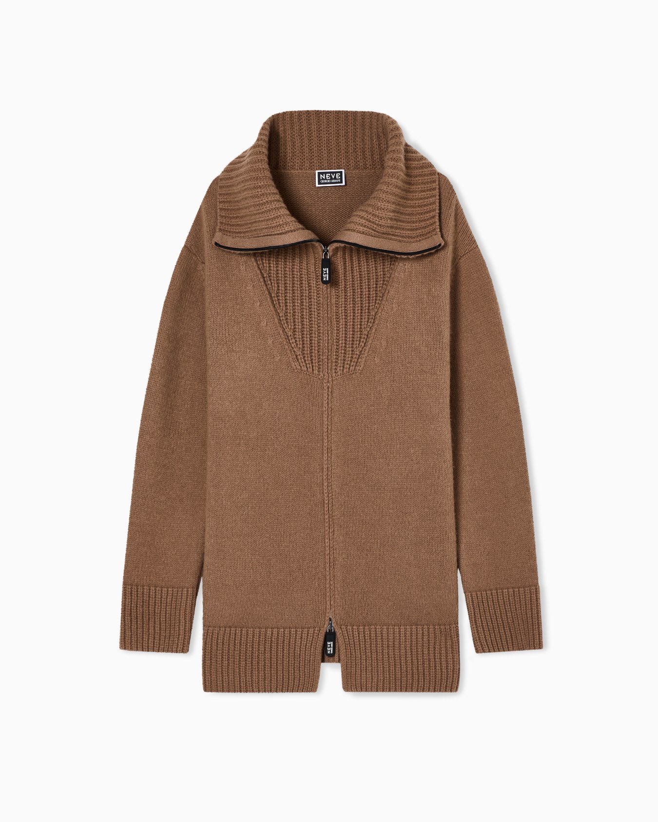 Cardigan oversize Giorgio Armani Neve en mélange de laine vierge et de cachemire Diapositive 0