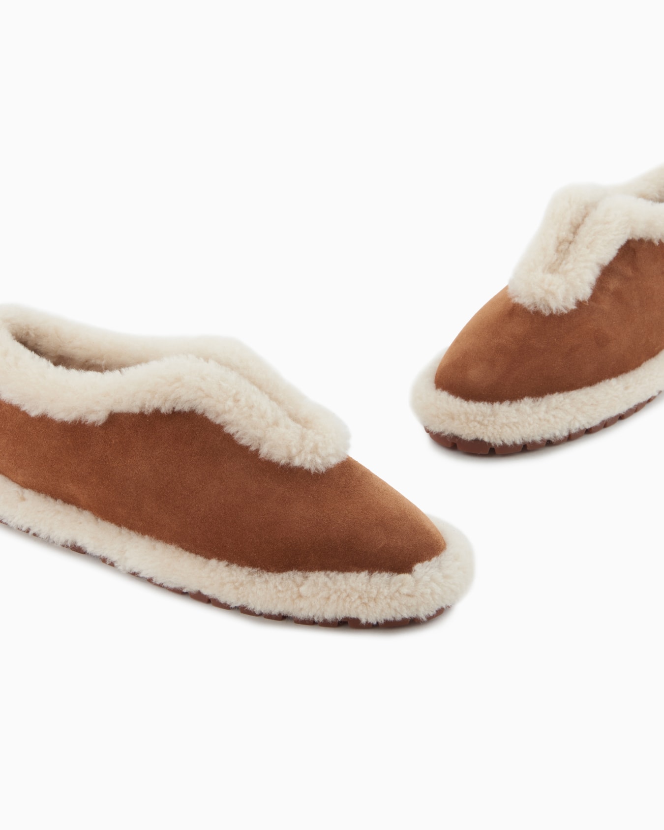 Chaussures à enfiler Giorgio Armani Neve en cuir suédé et peau de mouton Diapositive 4