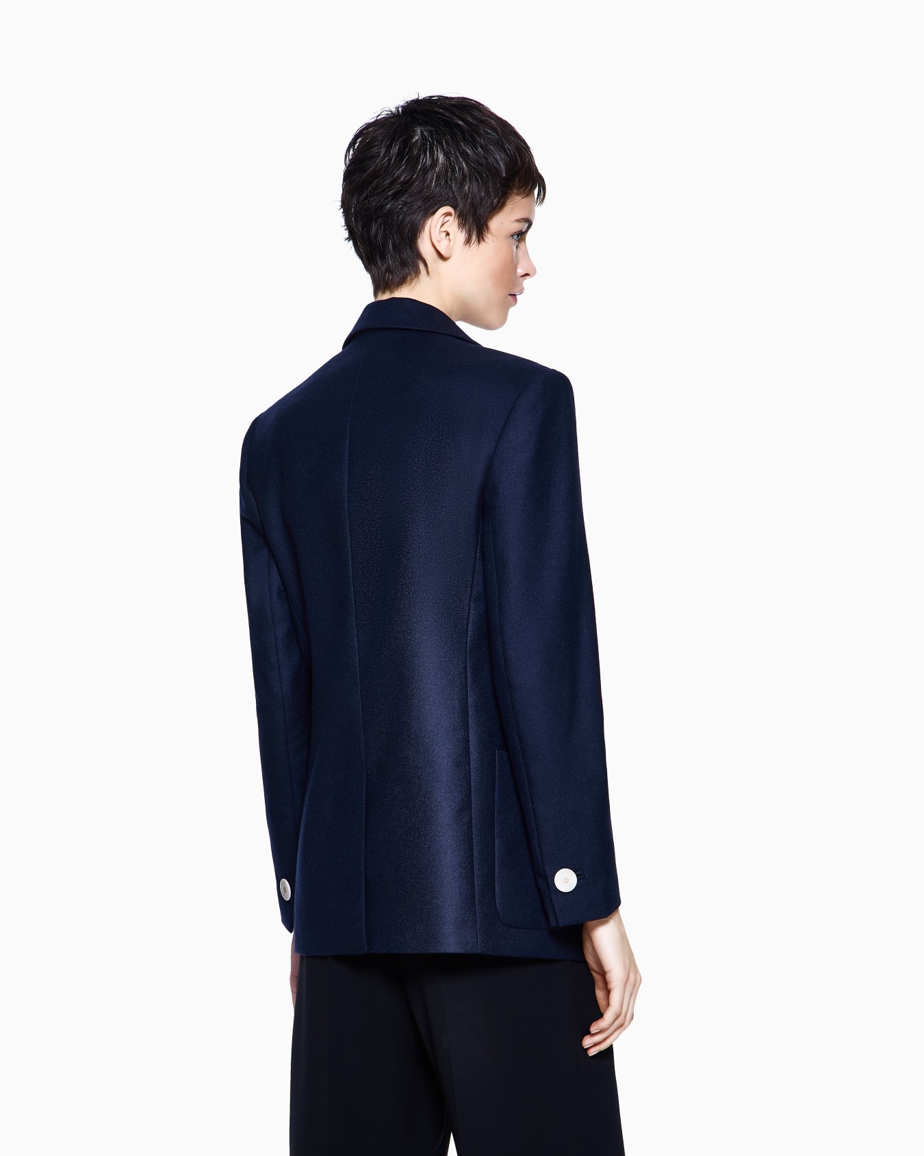 Single-breasted jacket in cashmere flannel Slide 2