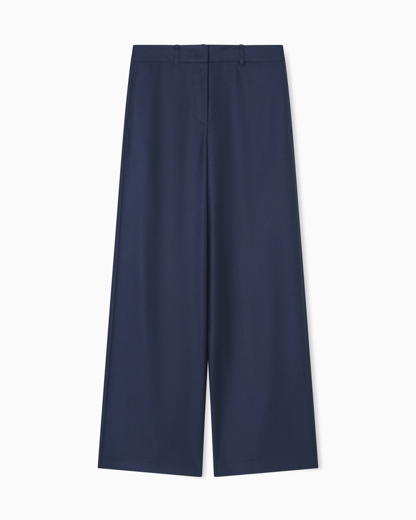 Wide-leg trousers in cashmere flannel Slide 0