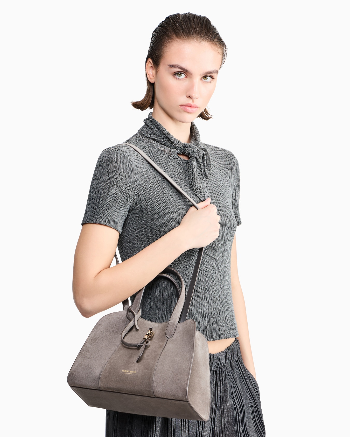 Small suede tote bag Slide 6