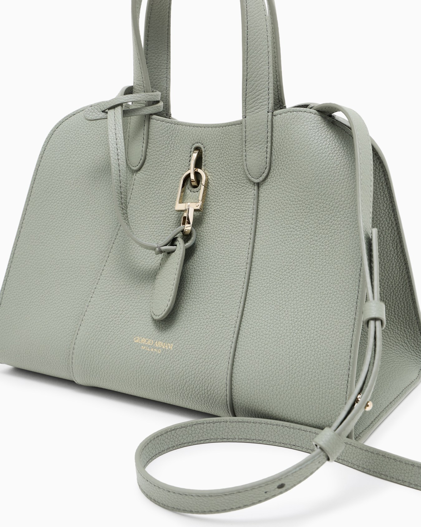 Small tote bag in pebbled leather Slide 4