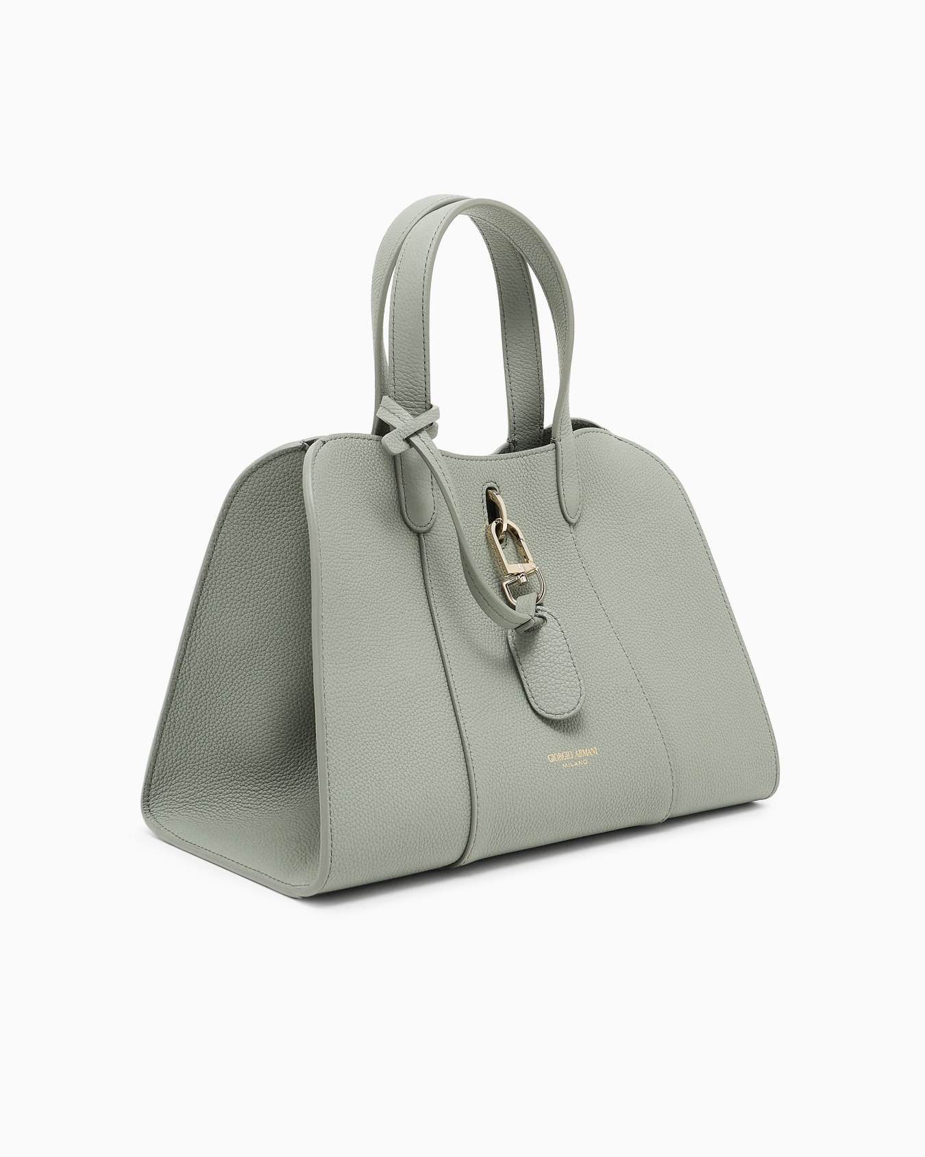 Small tote bag in pebbled leather Slide 1