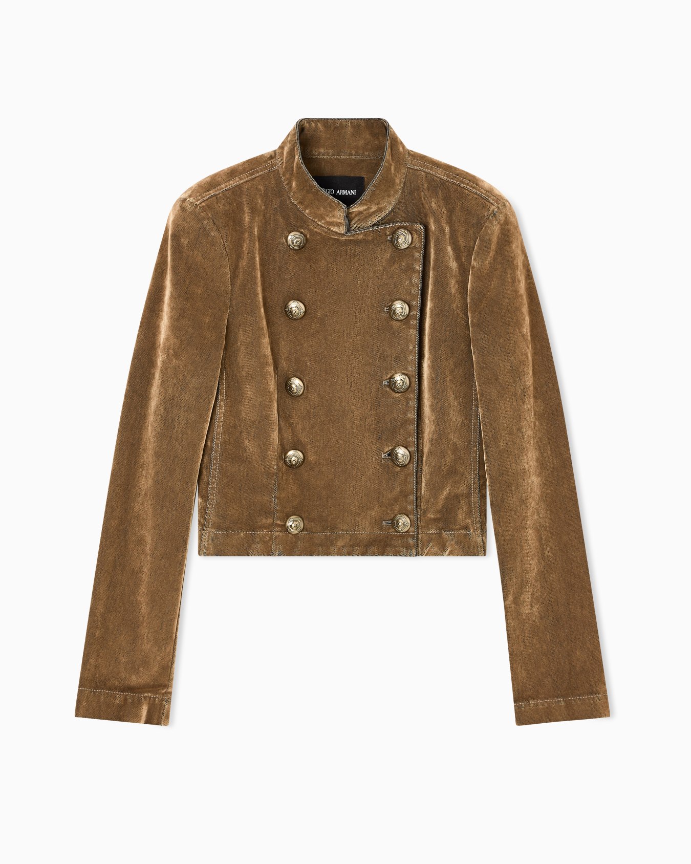 Zweireihige kurze Samt-Jacke Folie 0
