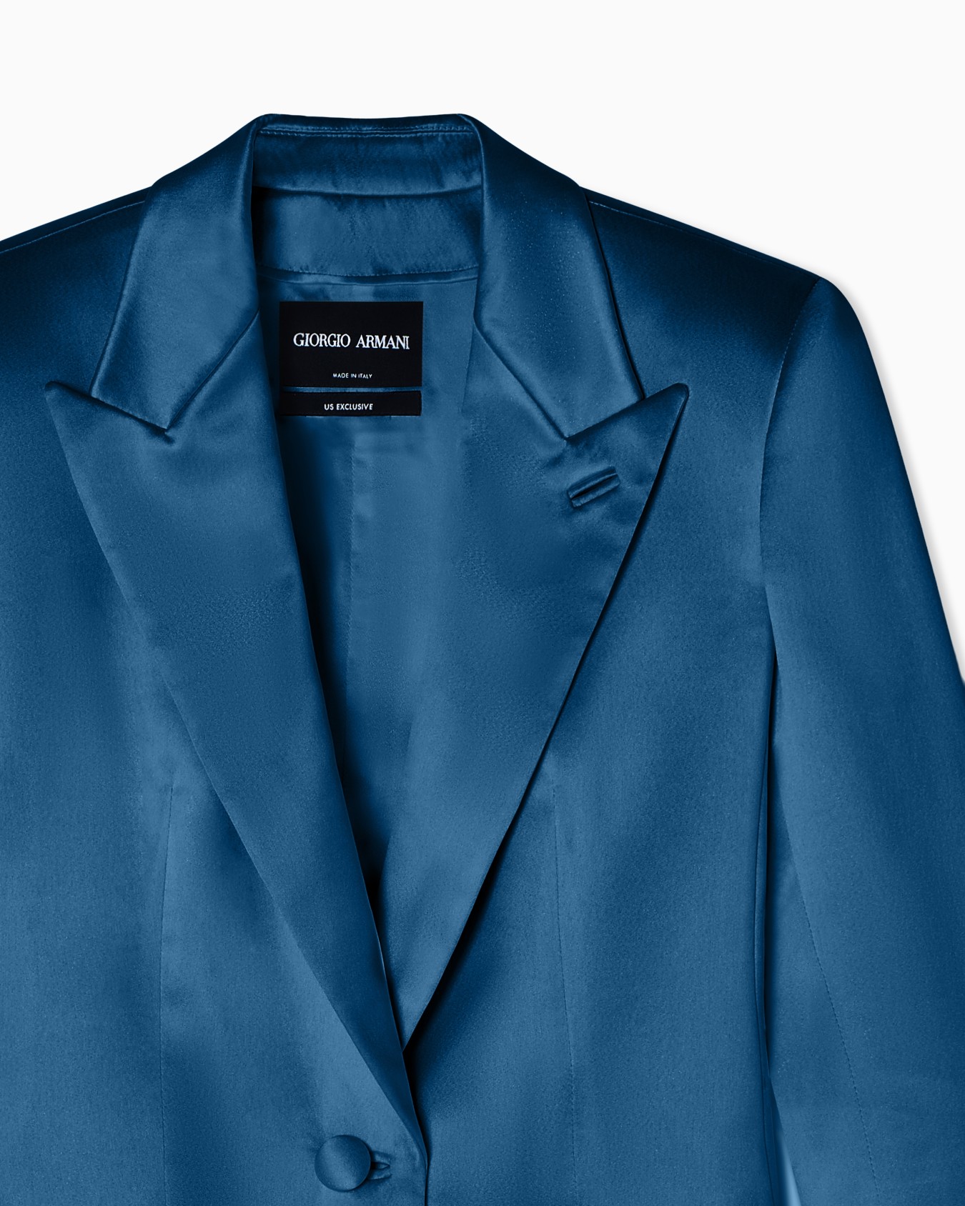 Single-breasted silk satin jacket Slide 2