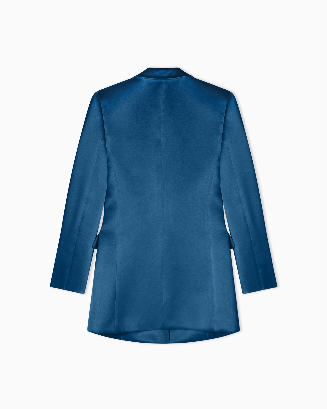 Single-breasted silk satin jacket Slide 1