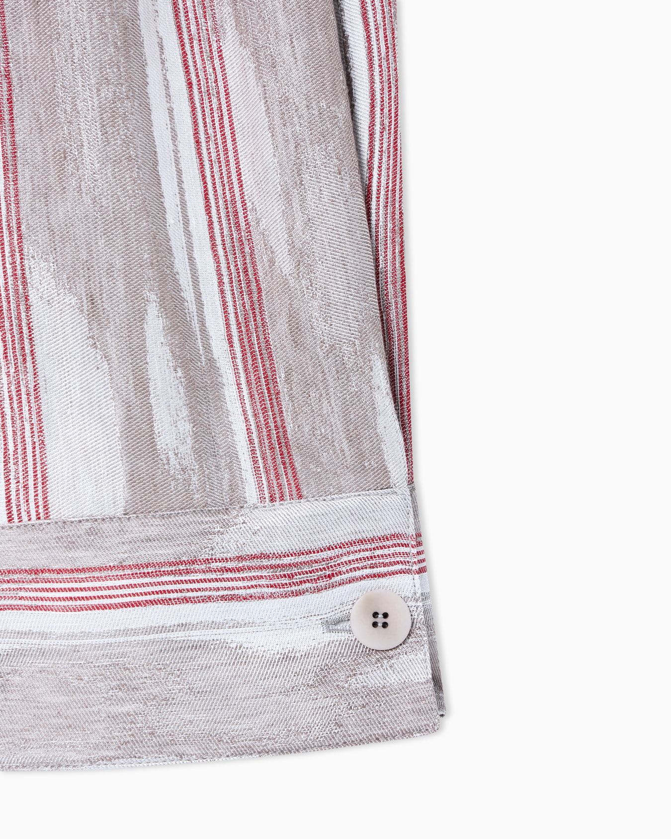 Jacquard linen and viscose trousers with pleats Slide 4