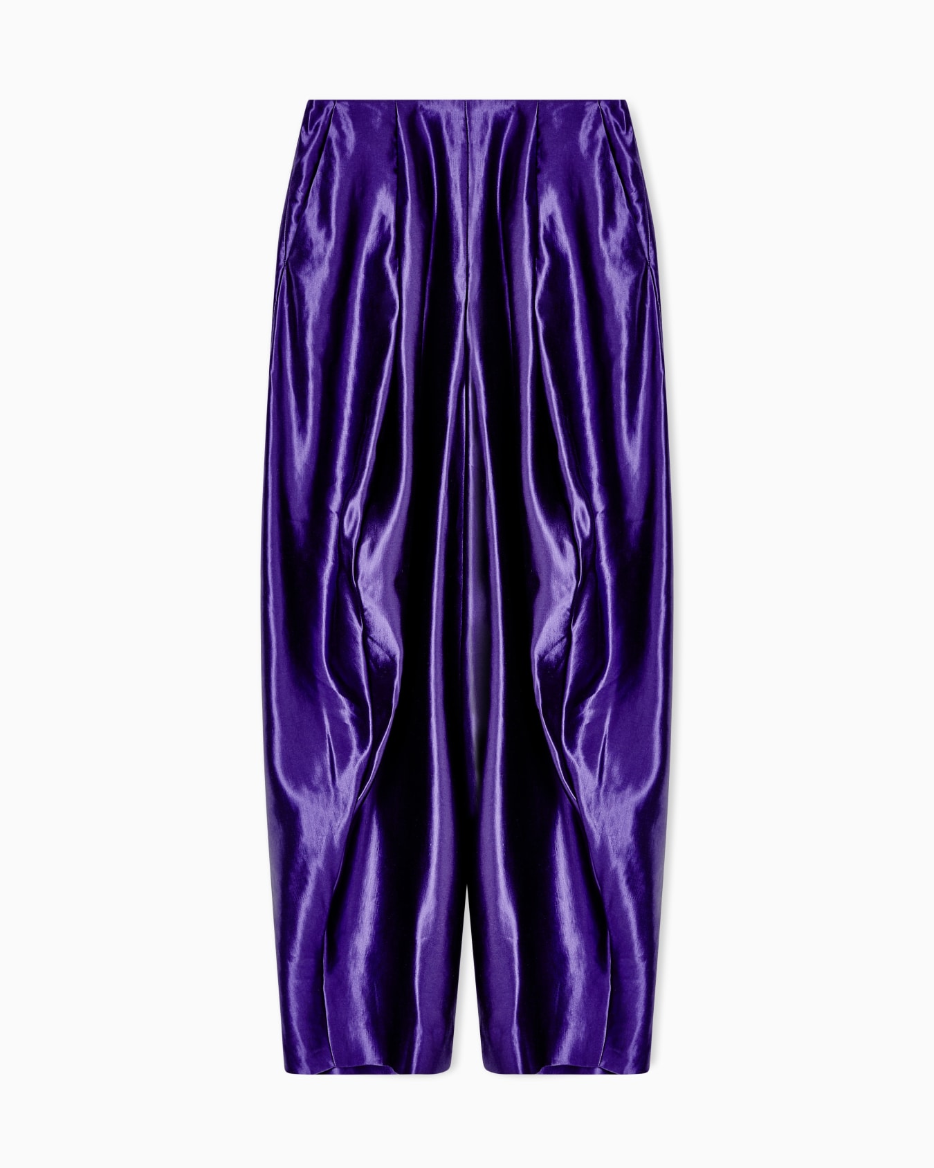 Silk and linen enzyme-treated trousers Slide 0