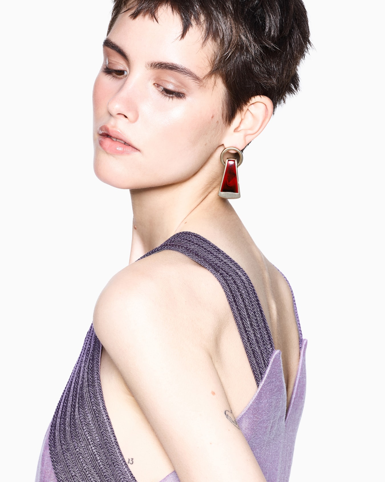 Long dress in Lyocell, viscose and silk Slide 3