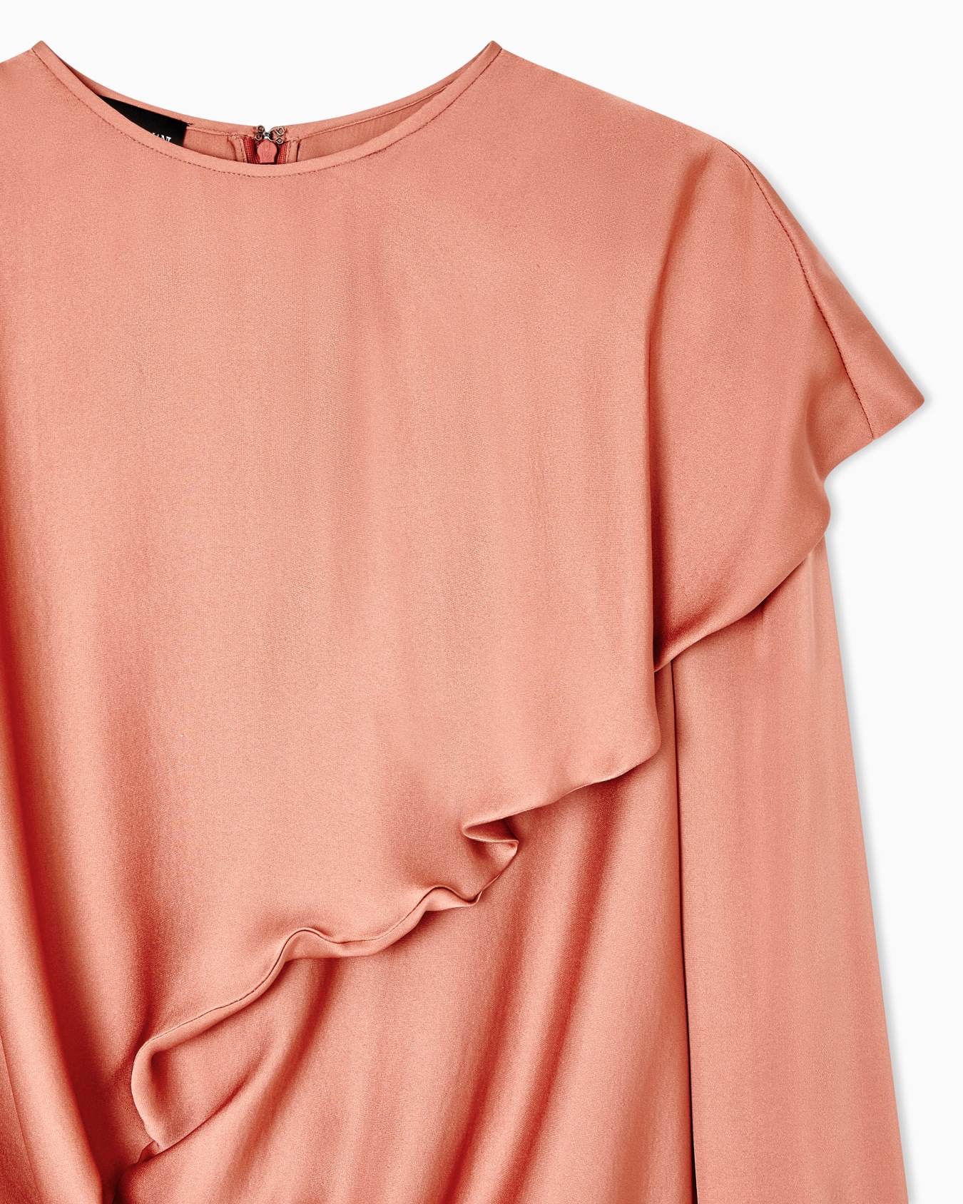 Bluse aus Seidencharmeuse mit Drapierung Folie 4