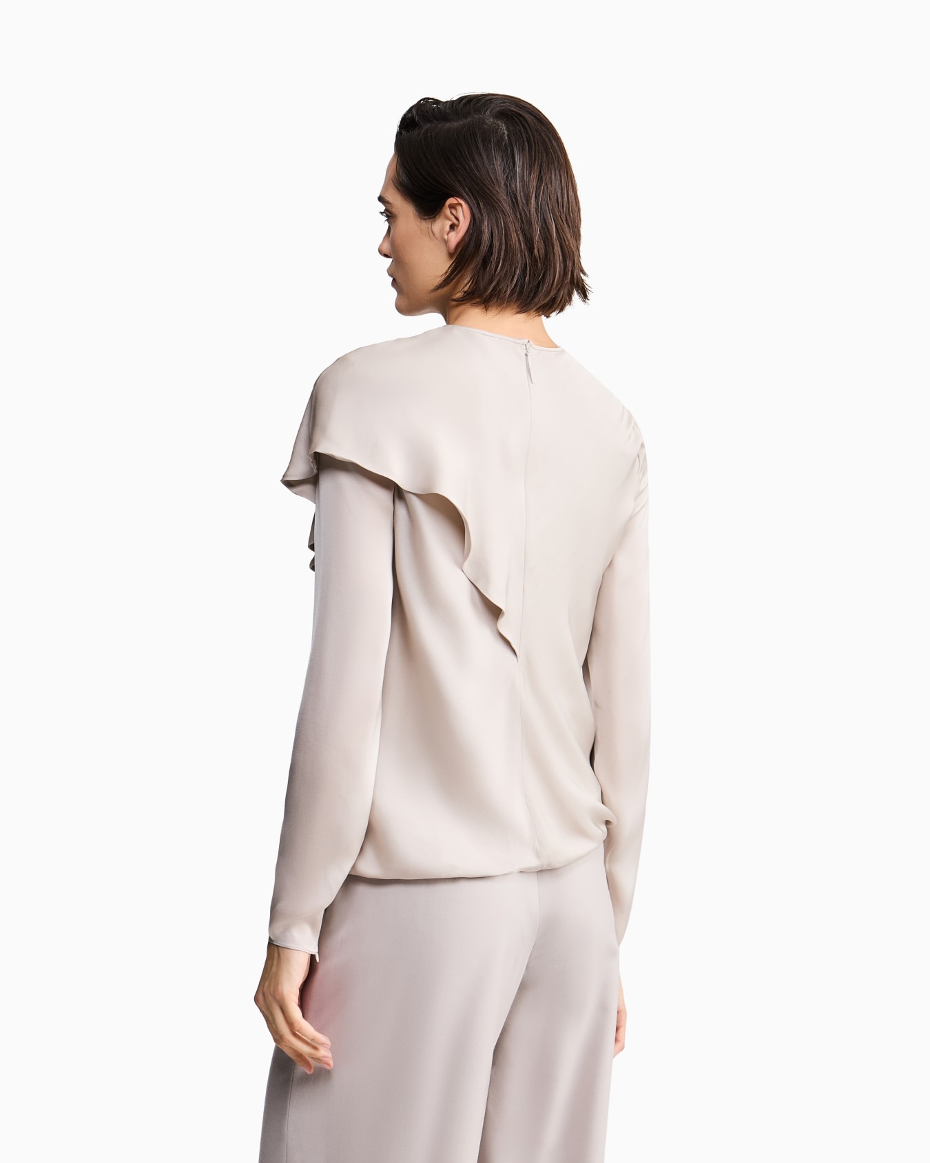 ブラウス ドレープシルクシャルムーズ スライドする 2