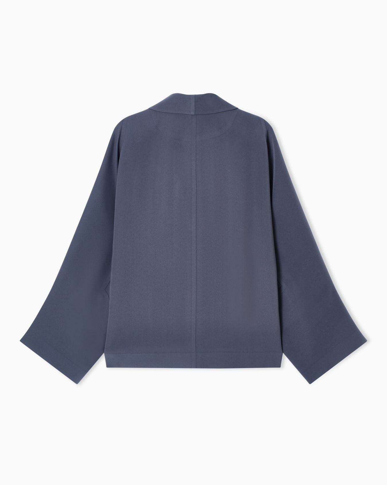 Double-breasted pea coat in technical cady Slide 3