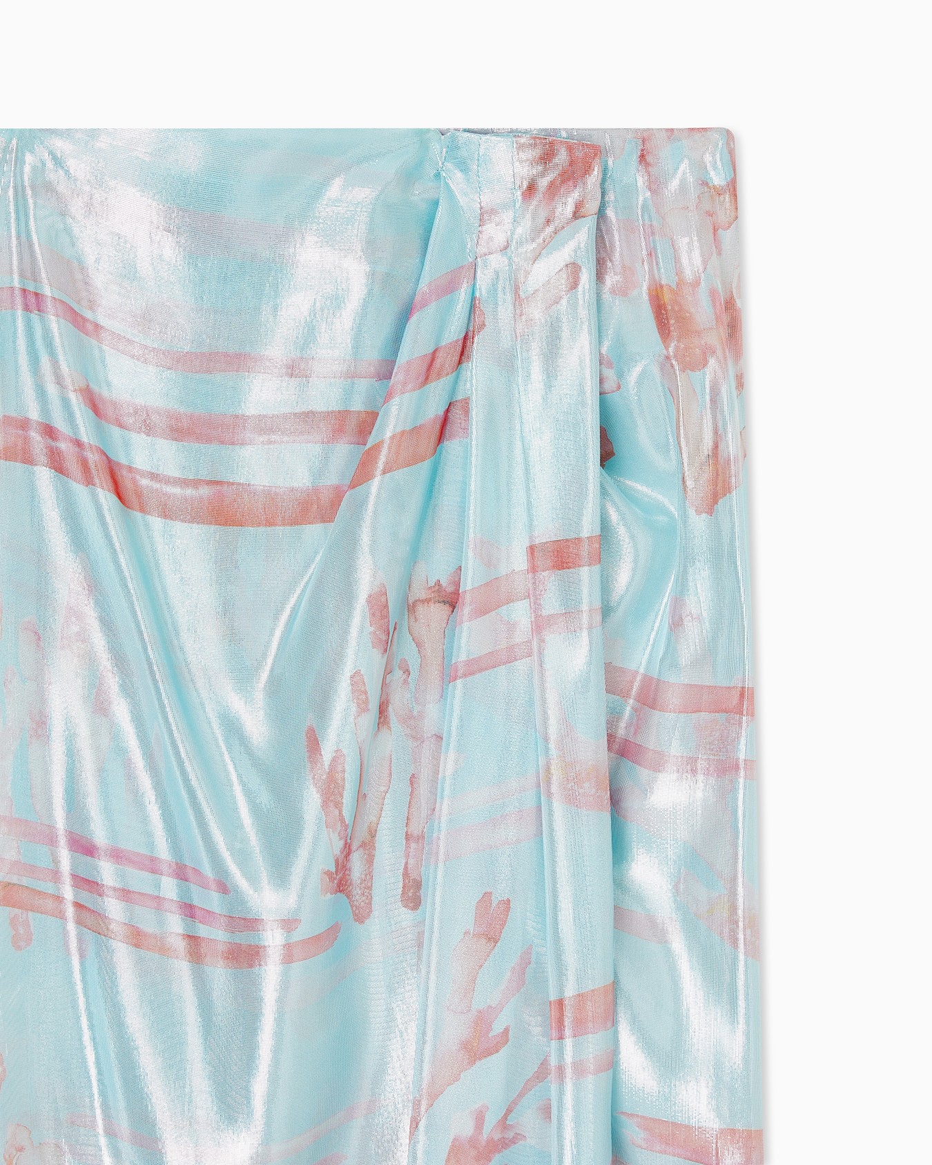 Long skirt in printed viscose and lurex Slide 3