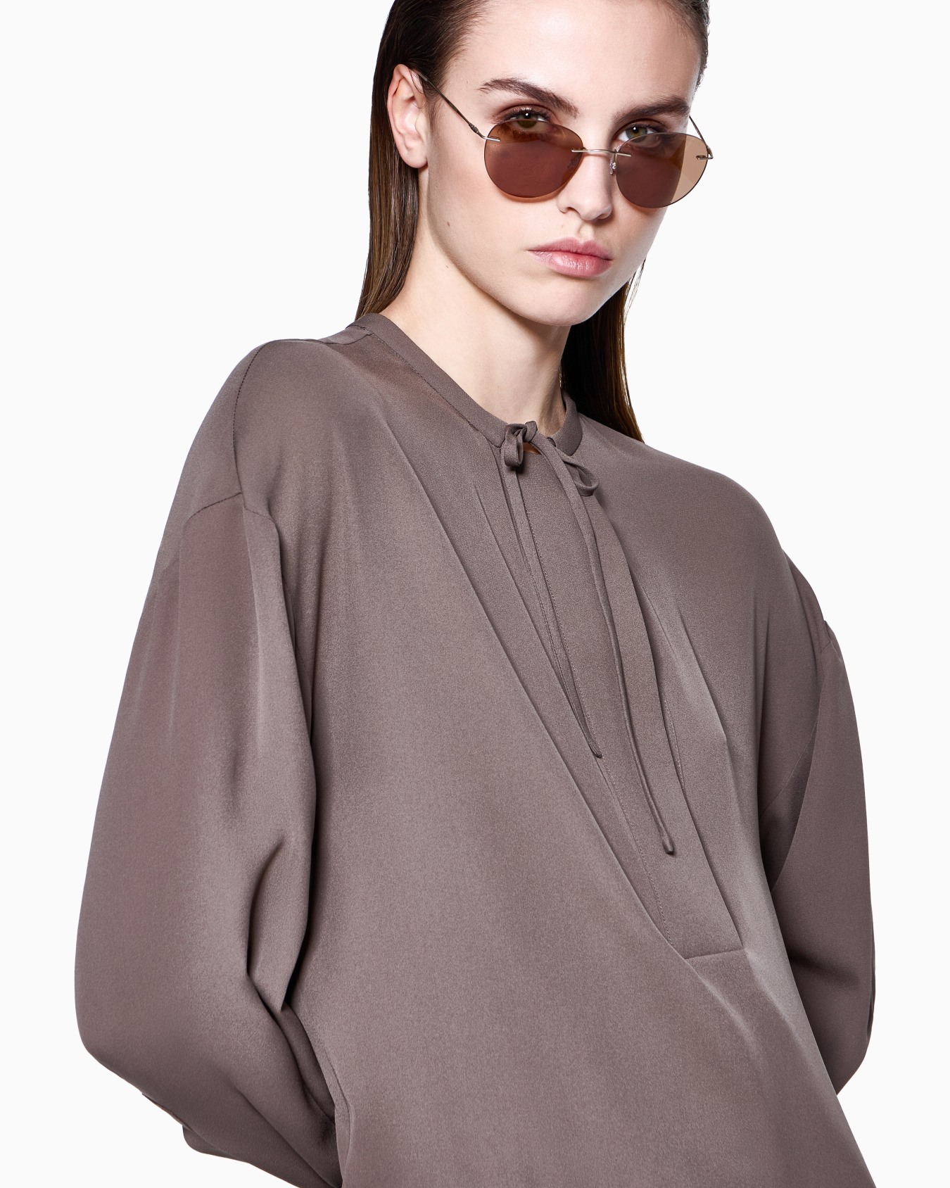 Blouse en triple georgette de soie Diapositive 4