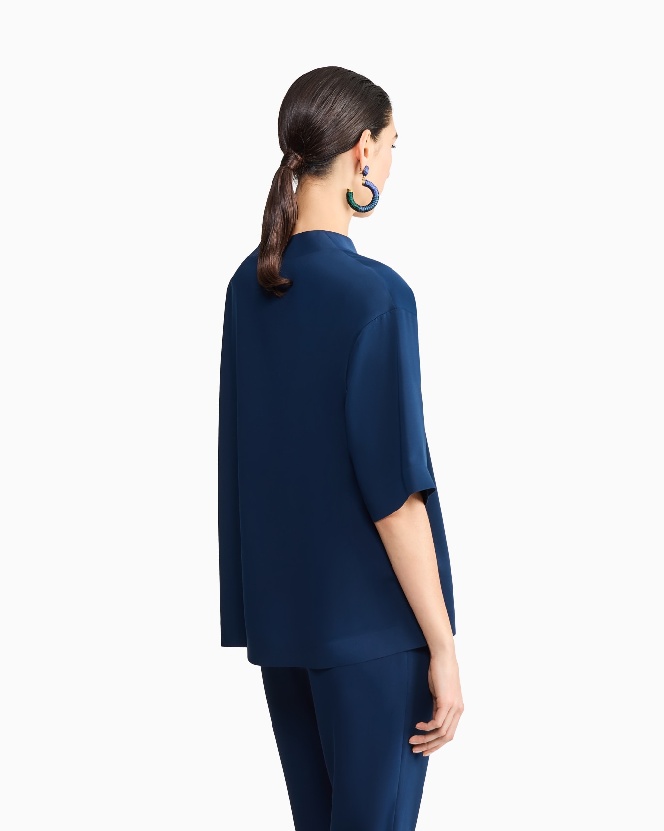 Blusa ancha en cady técnico Diapositiva 2