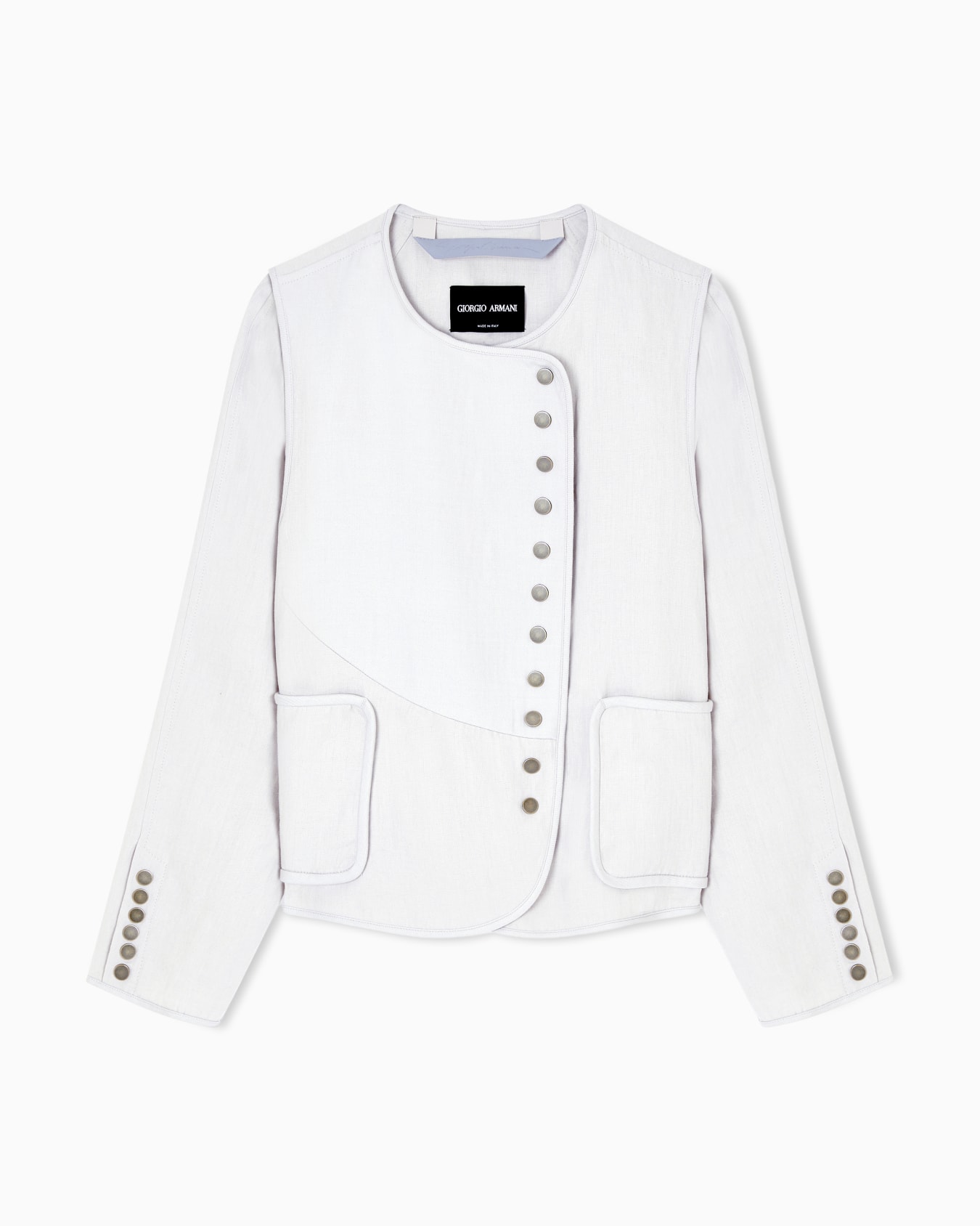 Cazadora de lino Diapositiva 0