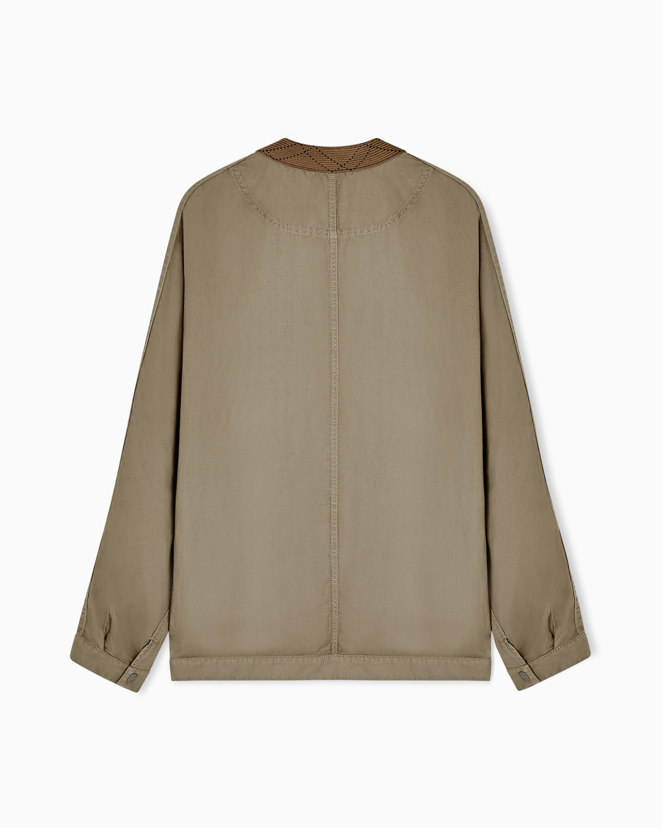 Shirt jacket in cupro and linen Slide 3