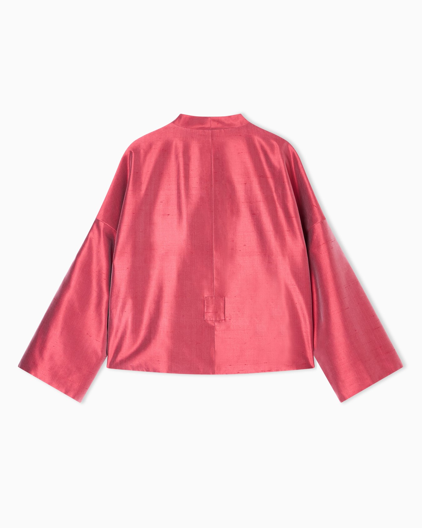Silk shantung jacket with belt Slide 2