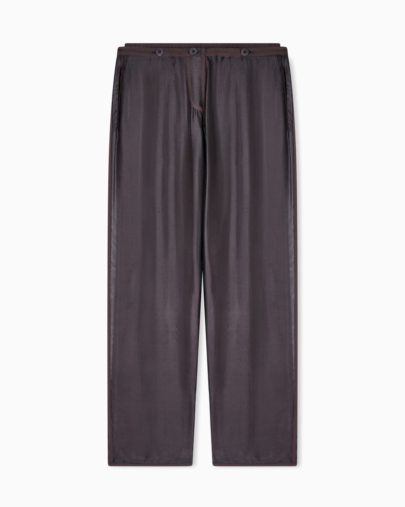 Silk straight trousers Slide 0