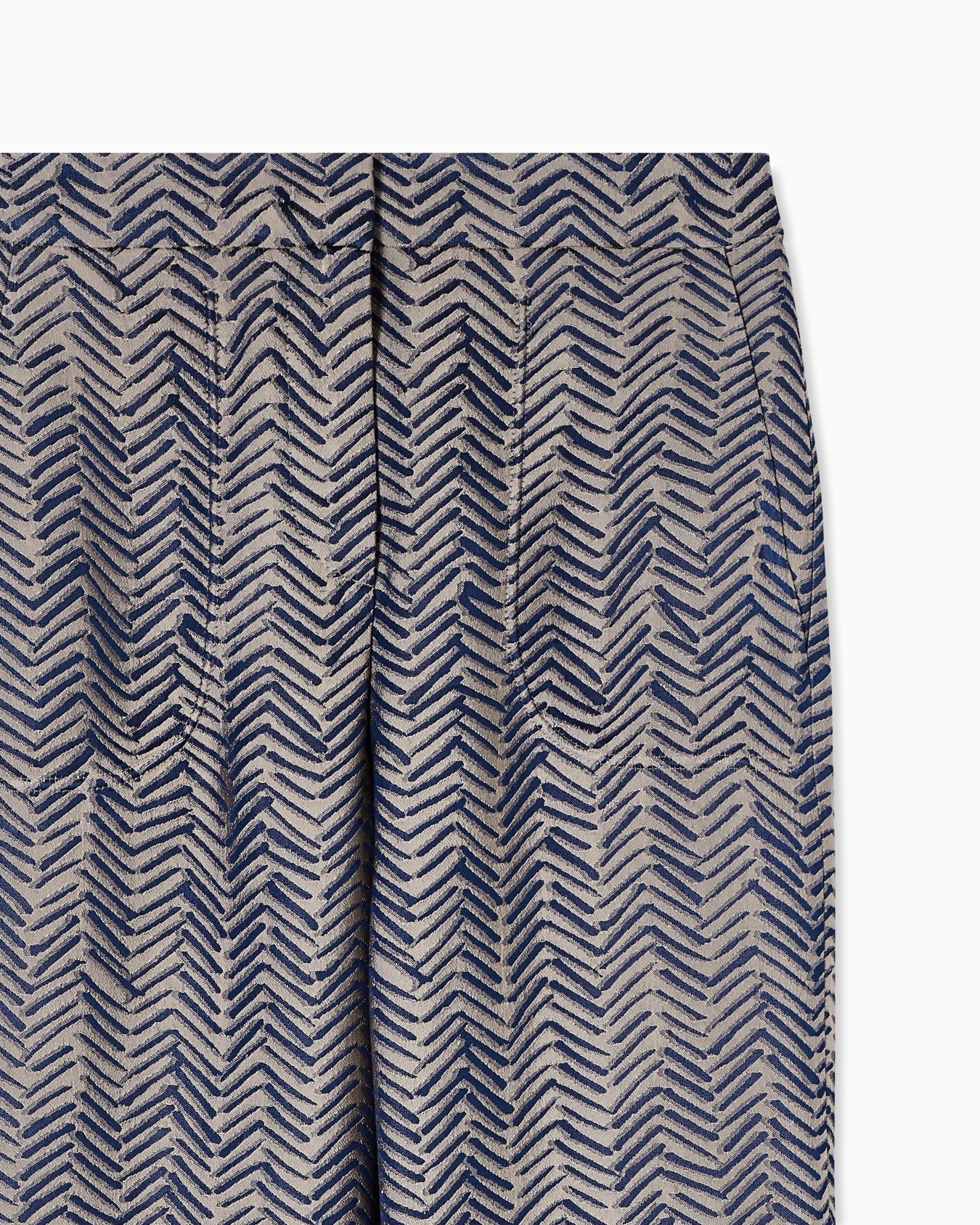 Viscose trousers with chevron jacquard Slide 4