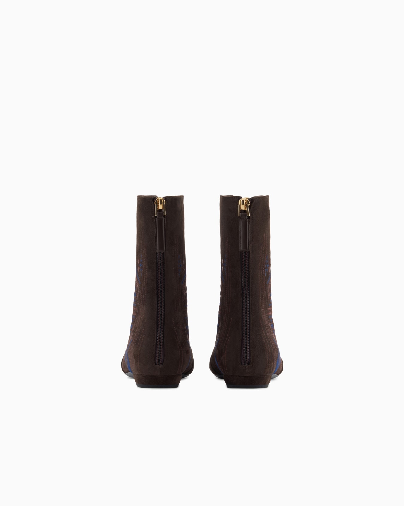 Embroidered suede ankle boots Slide 2