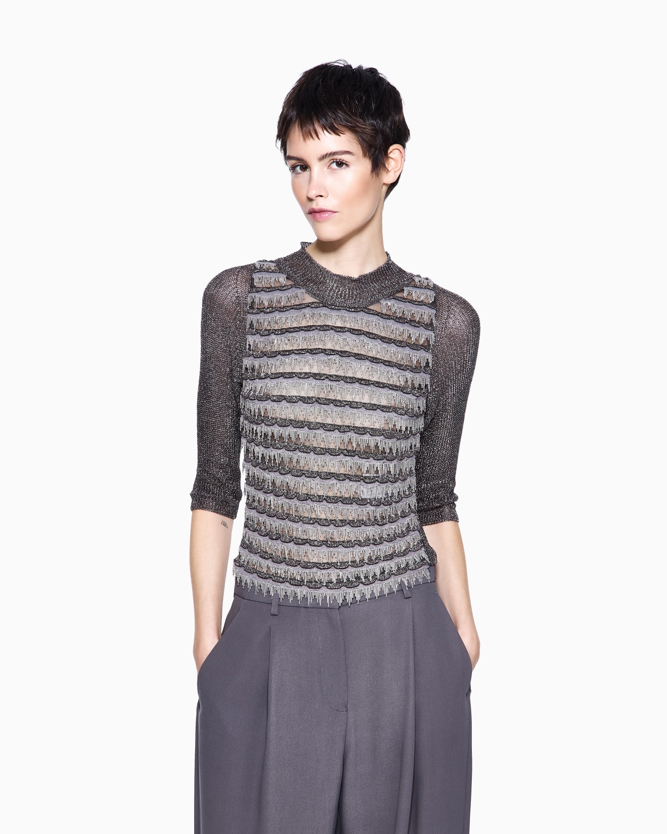 Maglia in viscosa e maglia metallica Slide 3