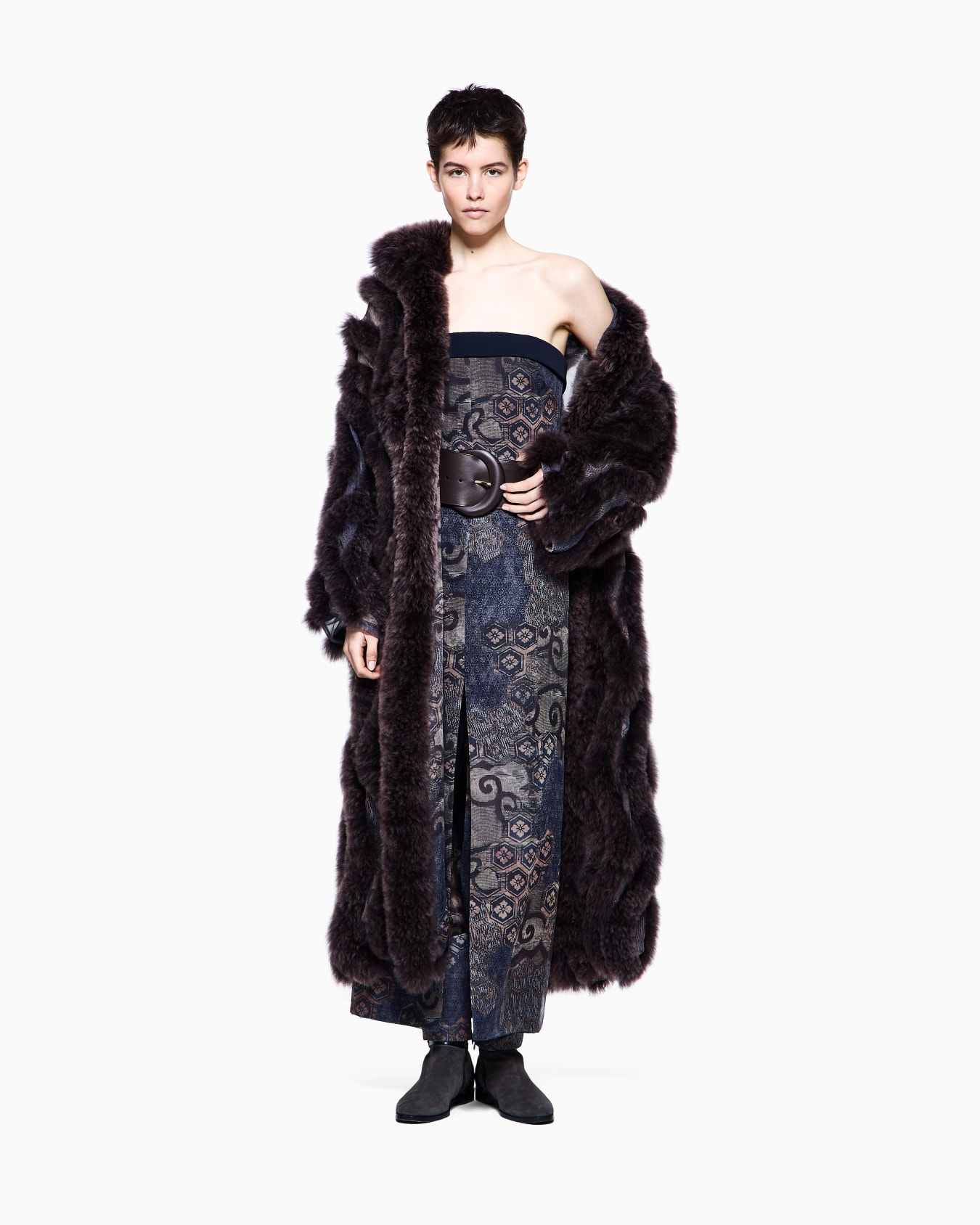 Abrigo ancho de lana de alpaca Diapositiva 5